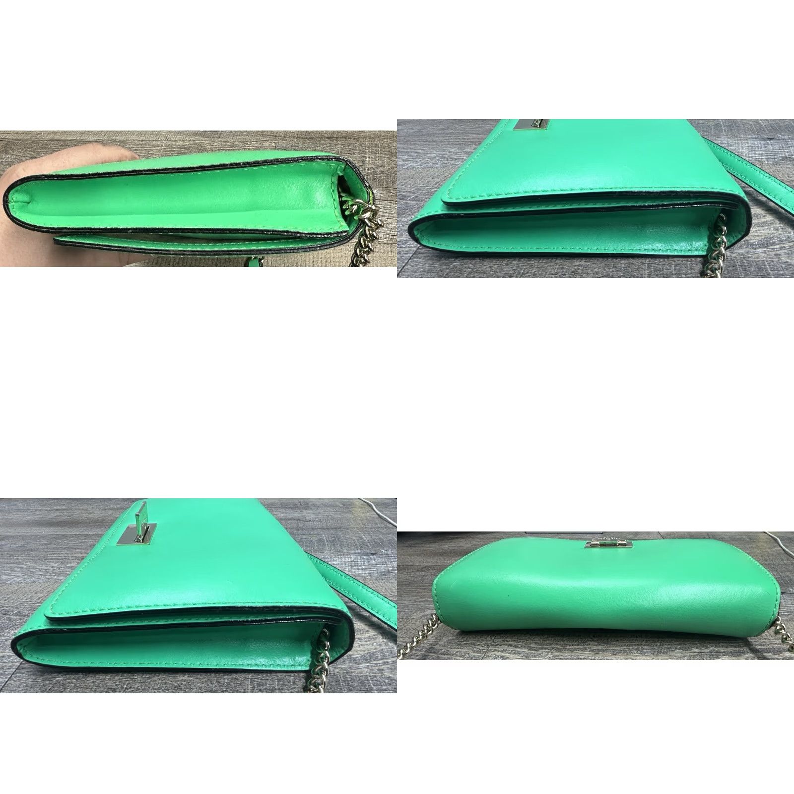 Vintage VINTAGE Kate Spade Orchard Valley Fiona Flap Green Leather Crossbody Purse Women's Bag Size ONE SIZE - 10 Thumbnail
