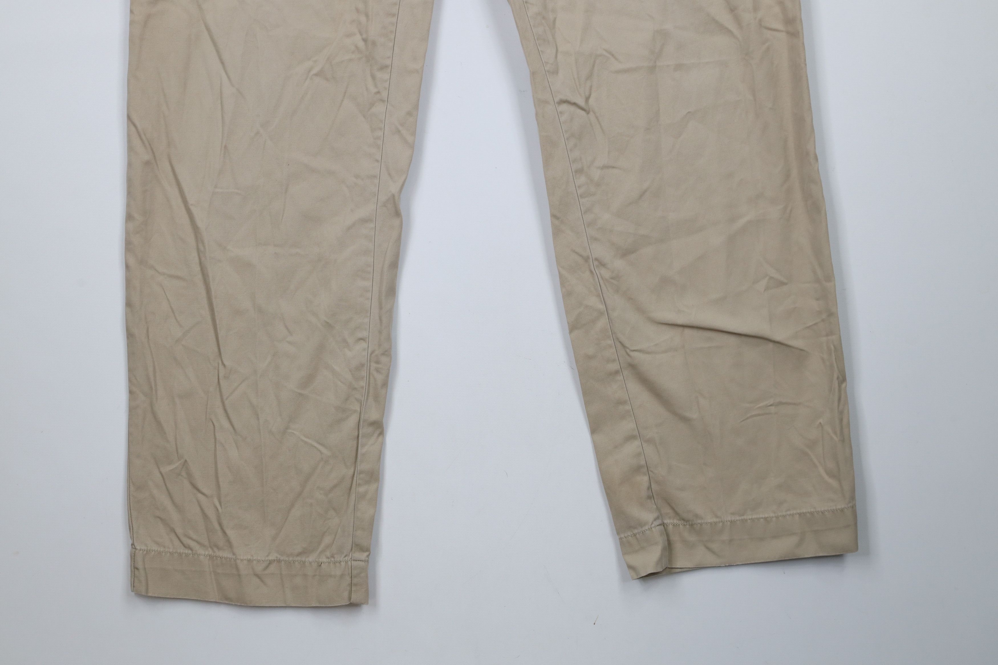 Ralph Lauren × Vintage Vintage 90s Ralph Lauren Wide Leg Chino Pants Cotton Beige Size US 33 - 4 Thumbnail