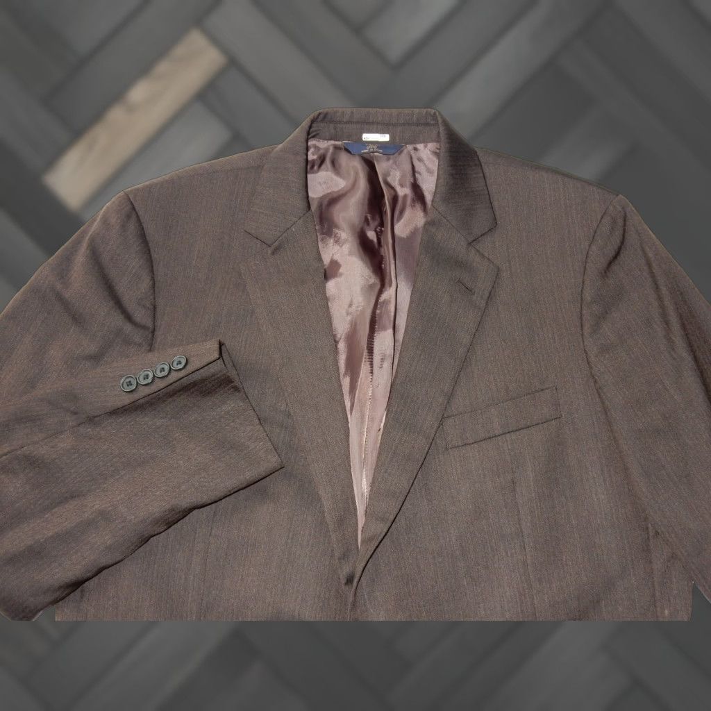 Brooks Brothers Brooks Brothers Men's Blazer Coat Jacket Size 43R Wool Brown Regular 1 Piece Button Front Dual Vent Mens Size 46R - 1 Thumbnail
