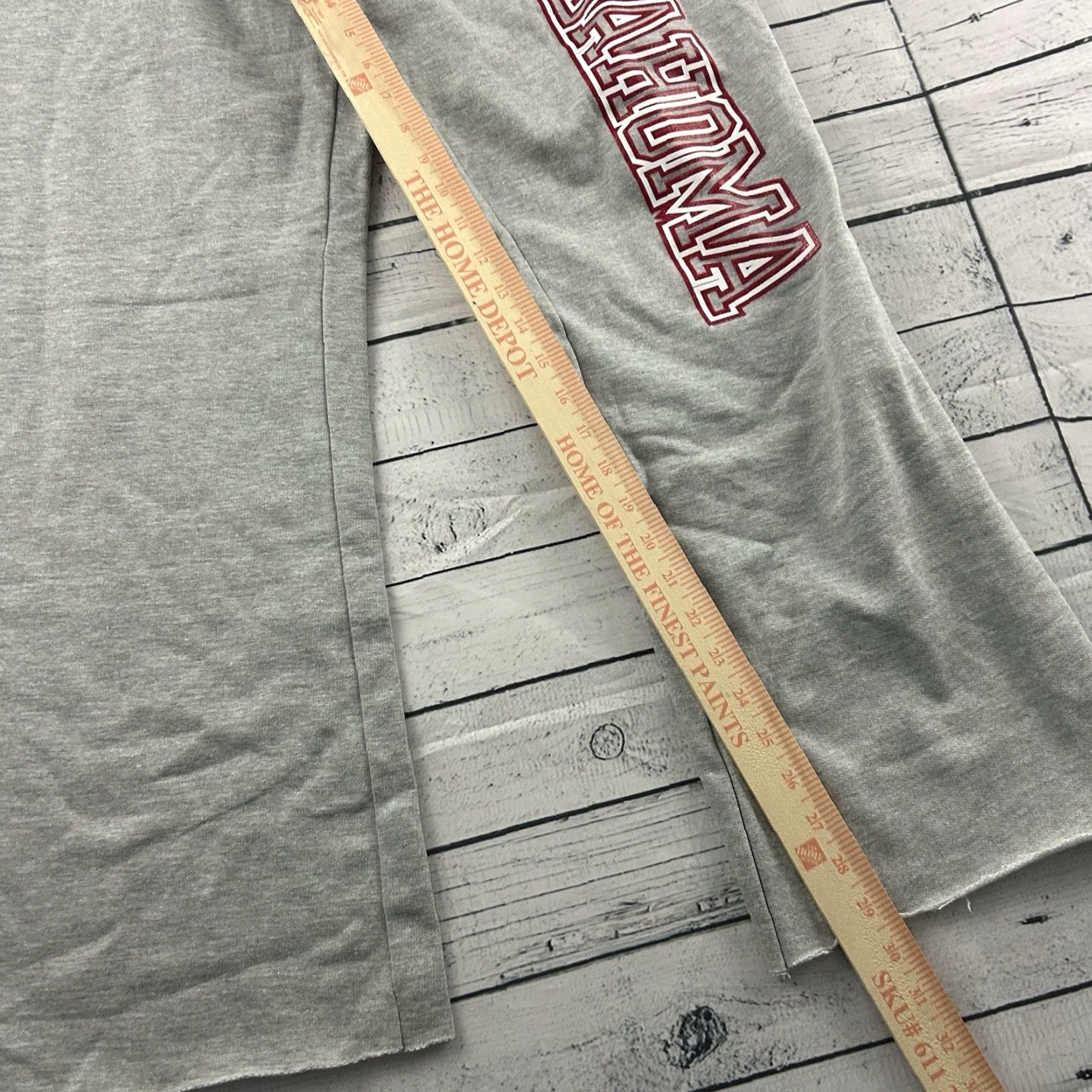 Vintage VINTAGE Pressbox Oklahoma Sooners Wide-Leg Sweatpants Women's L Gray Sweatpants Pressbox Oklahoma Sooners Women's L Gray Size 36" / US 14 / IT 50 - 3 Thumbnail