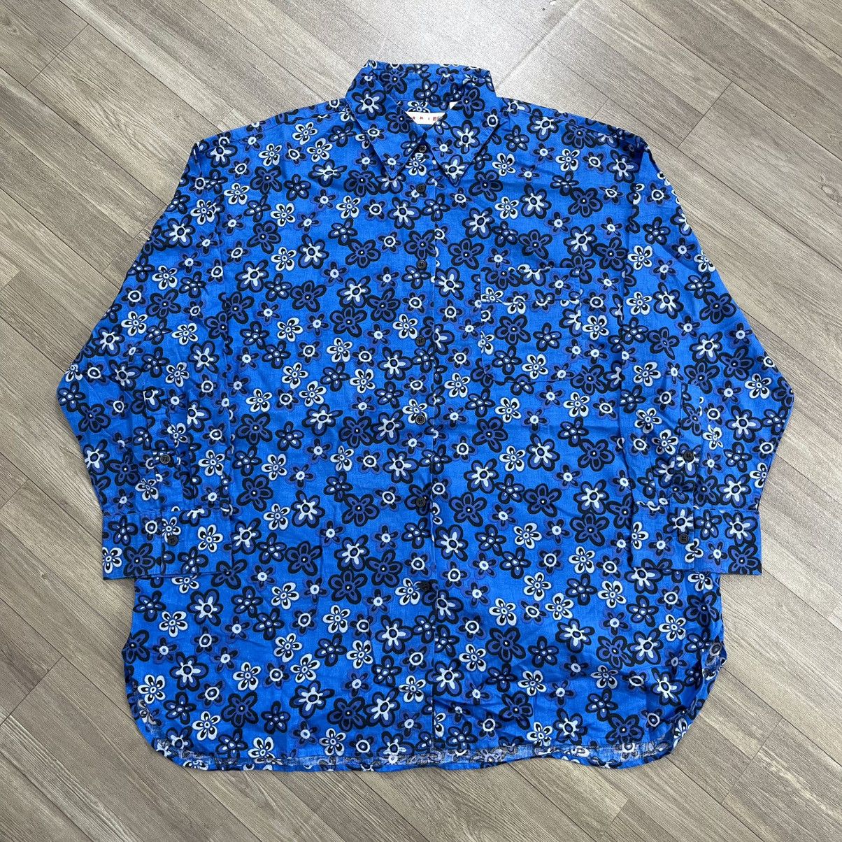 Marni × Uniqlo Marni Uniqlo Floral Oversized Printed Long Shirt Size L Size US L / EU 52-54 / 3 - 1 Thumbnail