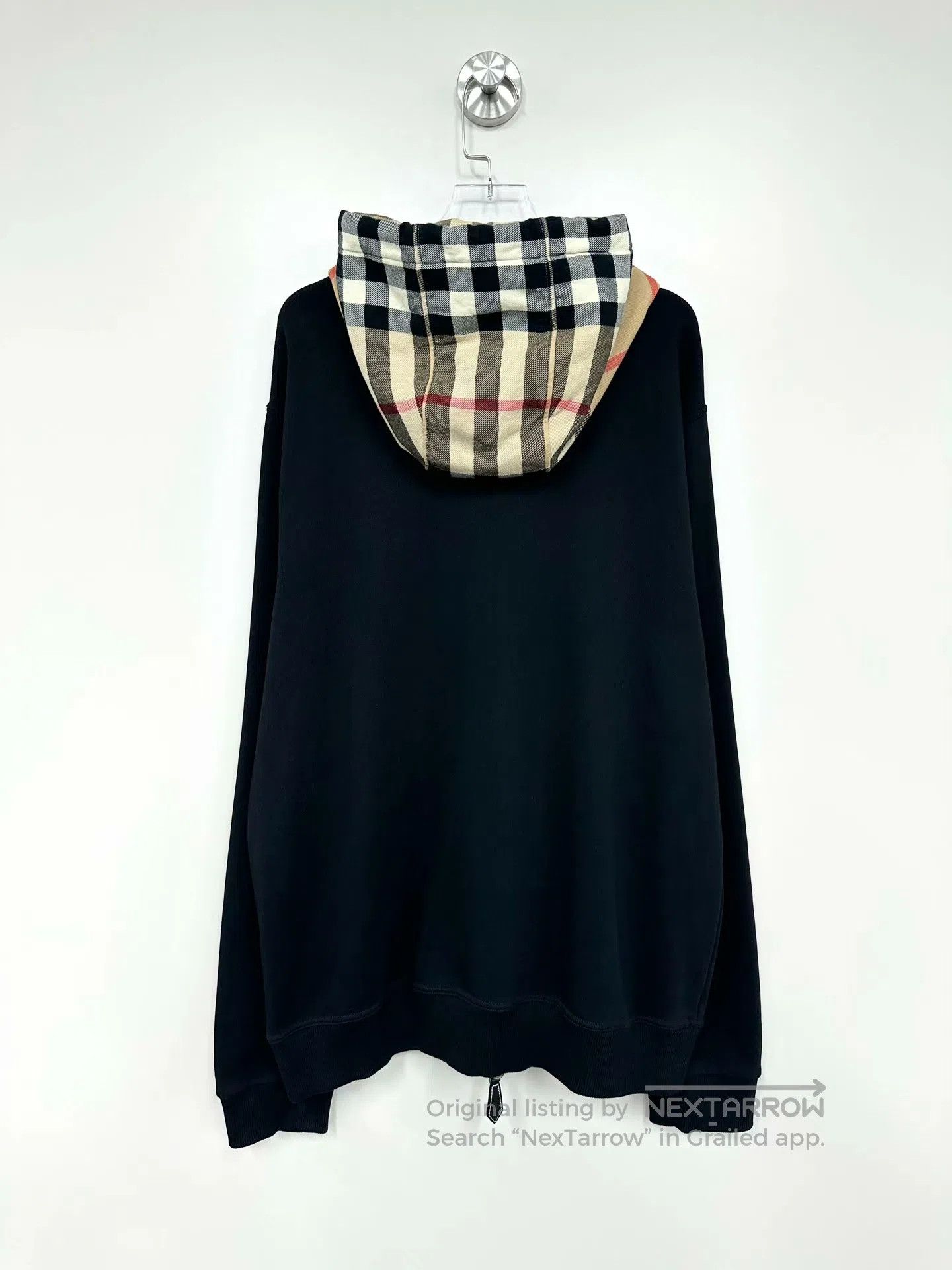 Burberry Burberry Black Zip-Up Plaid Hooded Sweatshirt Jacket| Size M / US 6-8 / IT 42-44 - 2 Thumbnail