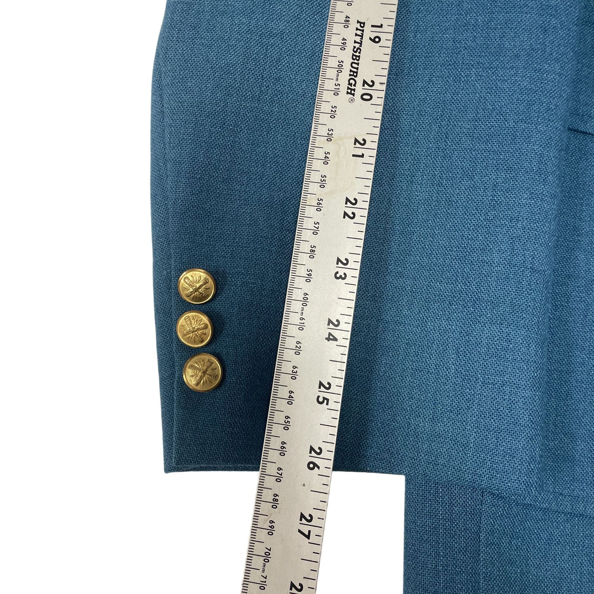 Other Vtg The Style Shop TURQUOISE Blue GOLD Btn Sport Coat Size 44L - 9 Thumbnail
