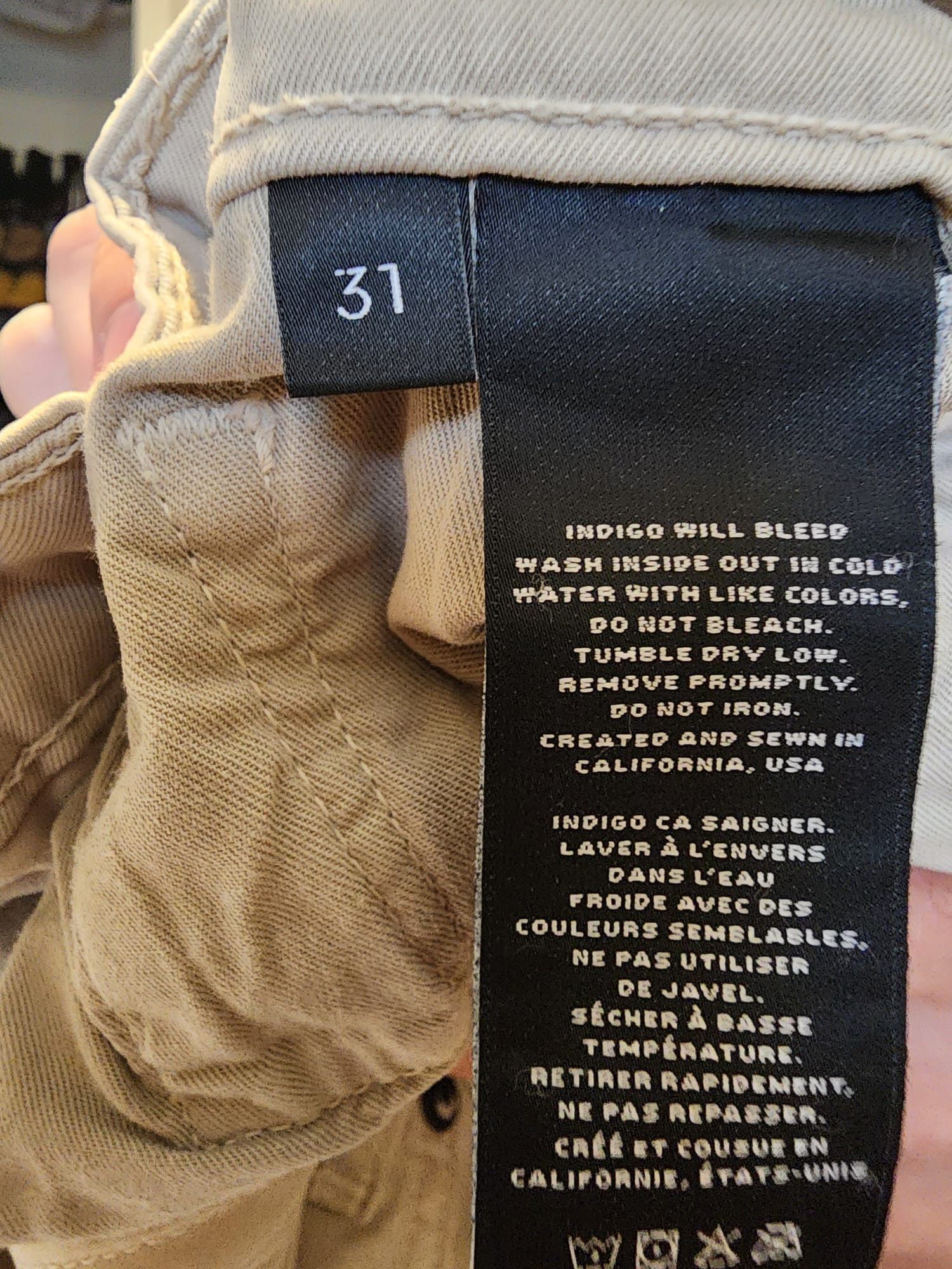 J Brand J Brand Kane Jeans Beige Cotton Twill US 31 Size US 31 - 4 Thumbnail