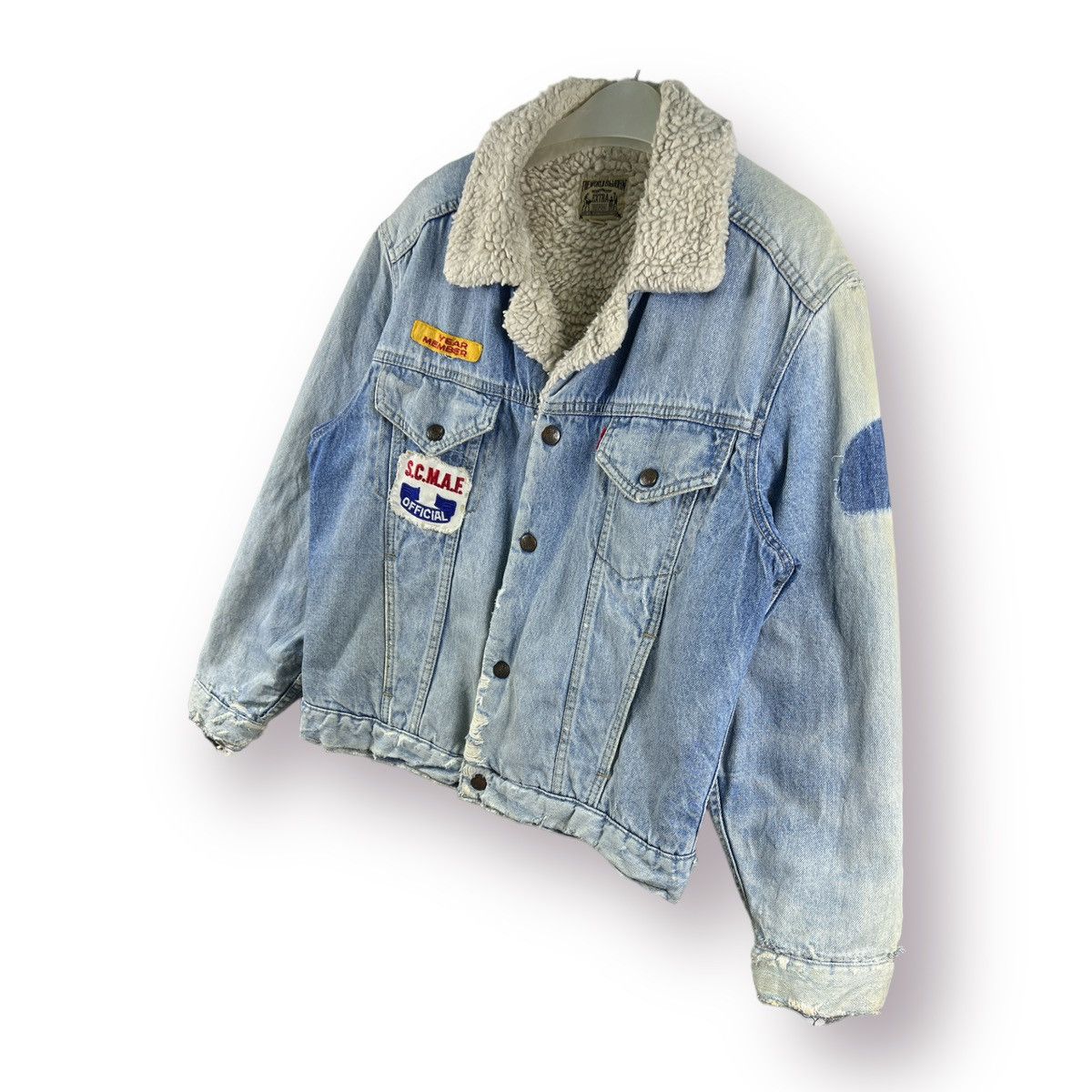 Big John 🔥 THE WORLD BIG JOHN VTG SHERPA LINING DISTRESSED TYPE-2 Size US M / EU 48-50 / 2 - 2 Thumbnail