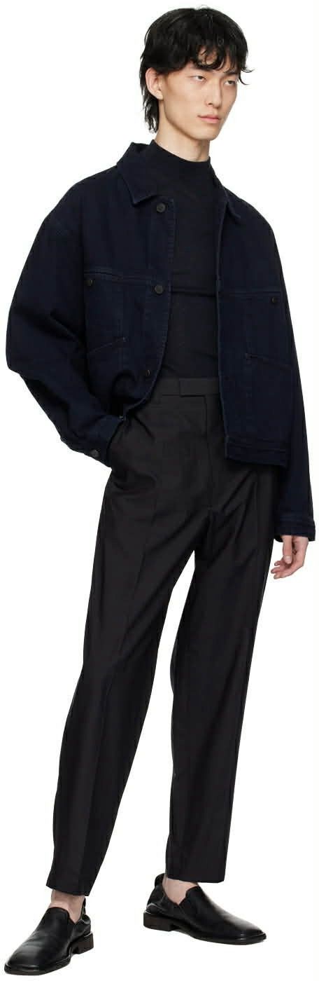 Lemaire Black carrot cotton/silk pants Size US 34 / EU 50 - 8 Thumbnail