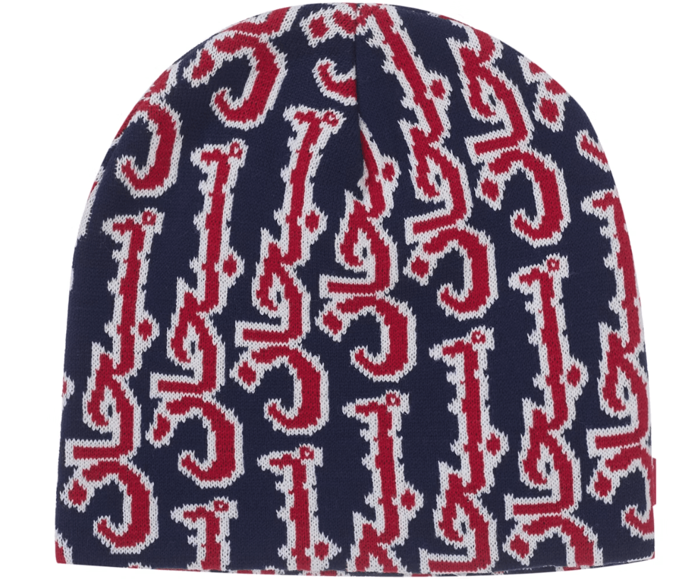 Supreme Supreme Arabic Logo Jacquard Beanie Navy Size ONE SIZE - 1 Thumbnail