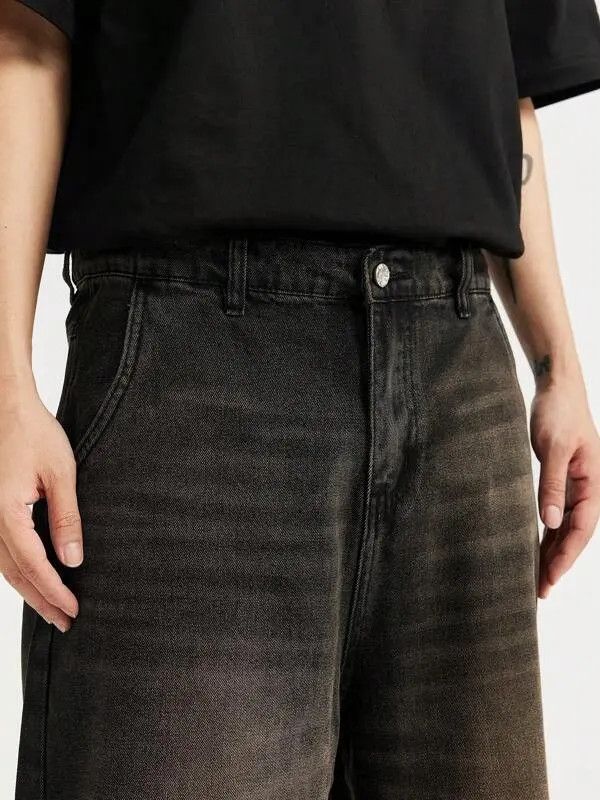 Japanese Brand Hamada x Haya Jorts Shorts Drip Washed Denim Size US 32 / EU 48 - 5 Thumbnail