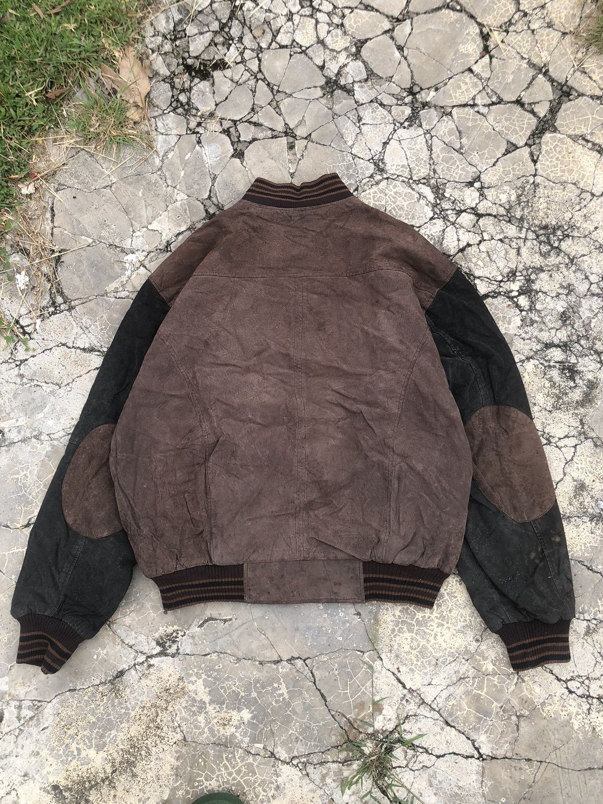 Vintage Vintage Leather Suede Fullzip Varsity Jacket Size US XL / EU 56 / 4 - 11 Thumbnail
