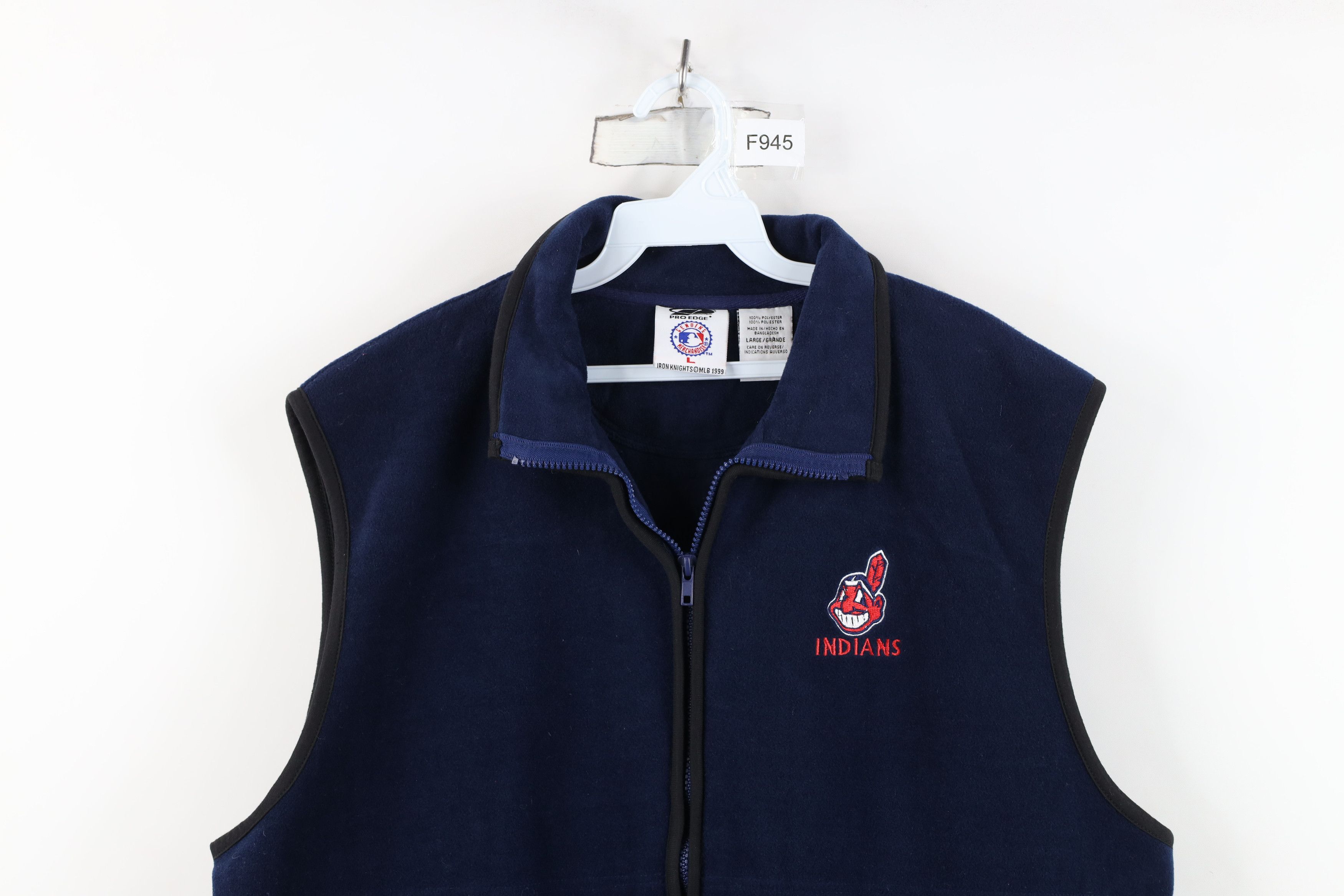 Vintage Vintage 90s Cleveland Indians Baseball Fleece Vest Jacket Size US L / EU 52-54 / 3 - 2 Thumbnail