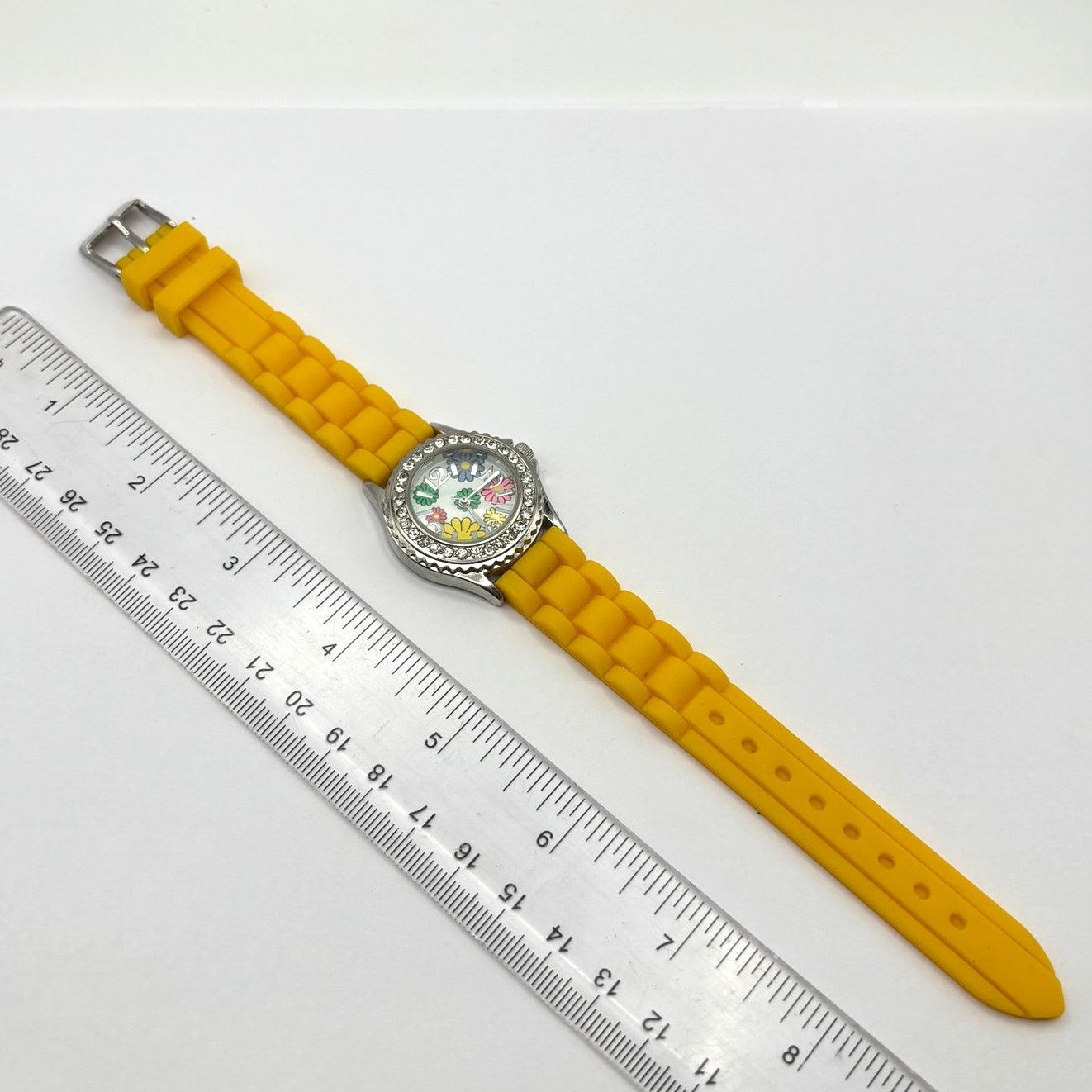 Geneva Silver & Yellow Floral Geneva Watch Size ONE SIZE - 3 Thumbnail