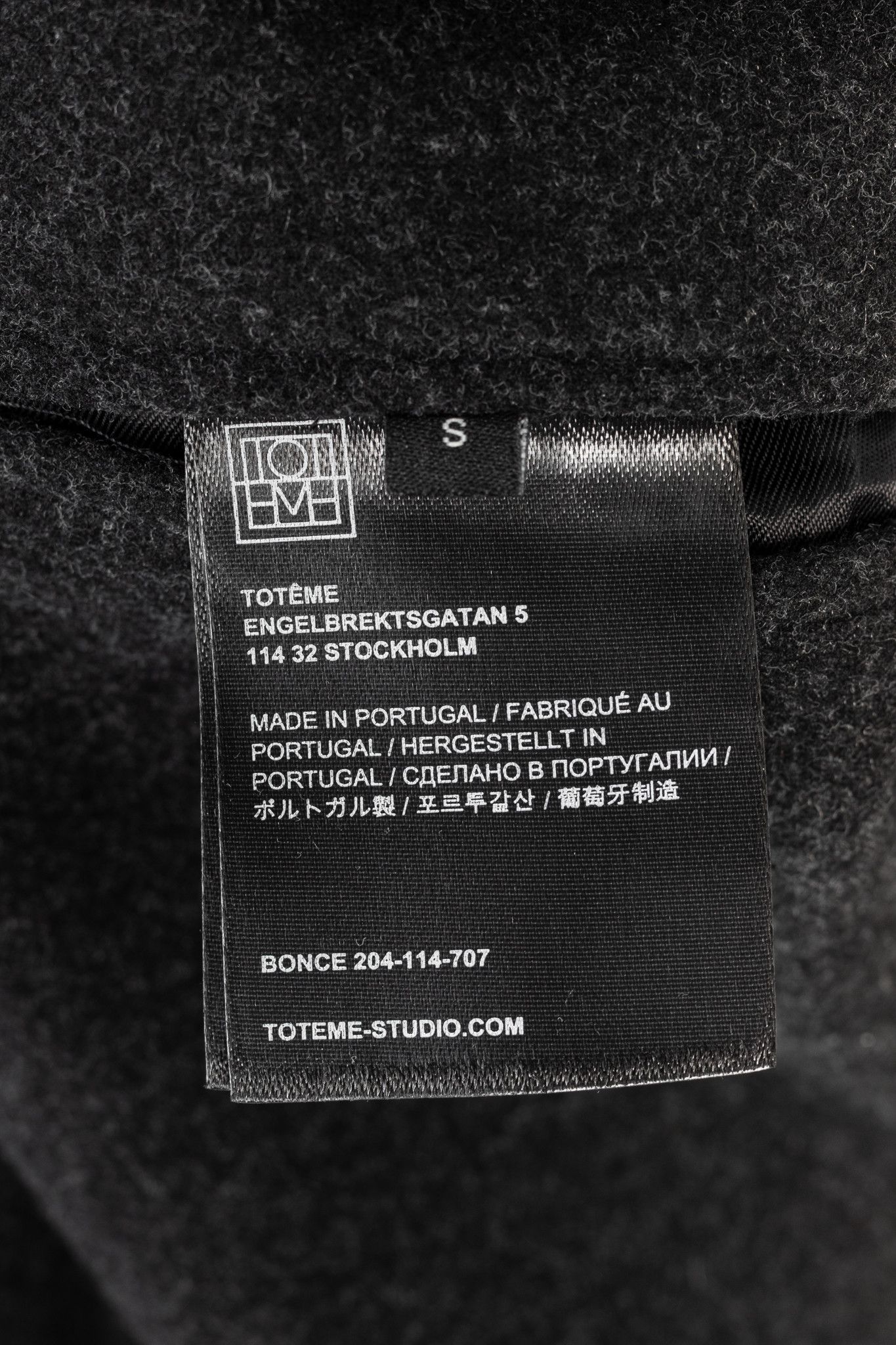 Toteme Toteme Bonce Dark Grey Melange Wool-Blend Open Blazer Size S / US 4 / IT 40 - 8 Thumbnail
