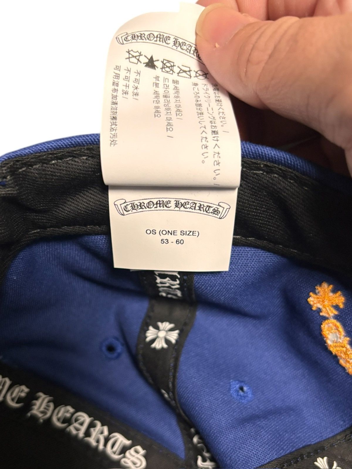 Chrome Hearts Chrome Hearts CH Logo Trucker Blue Orange Baseball Snapback Size ONE SIZE - 12 Thumbnail