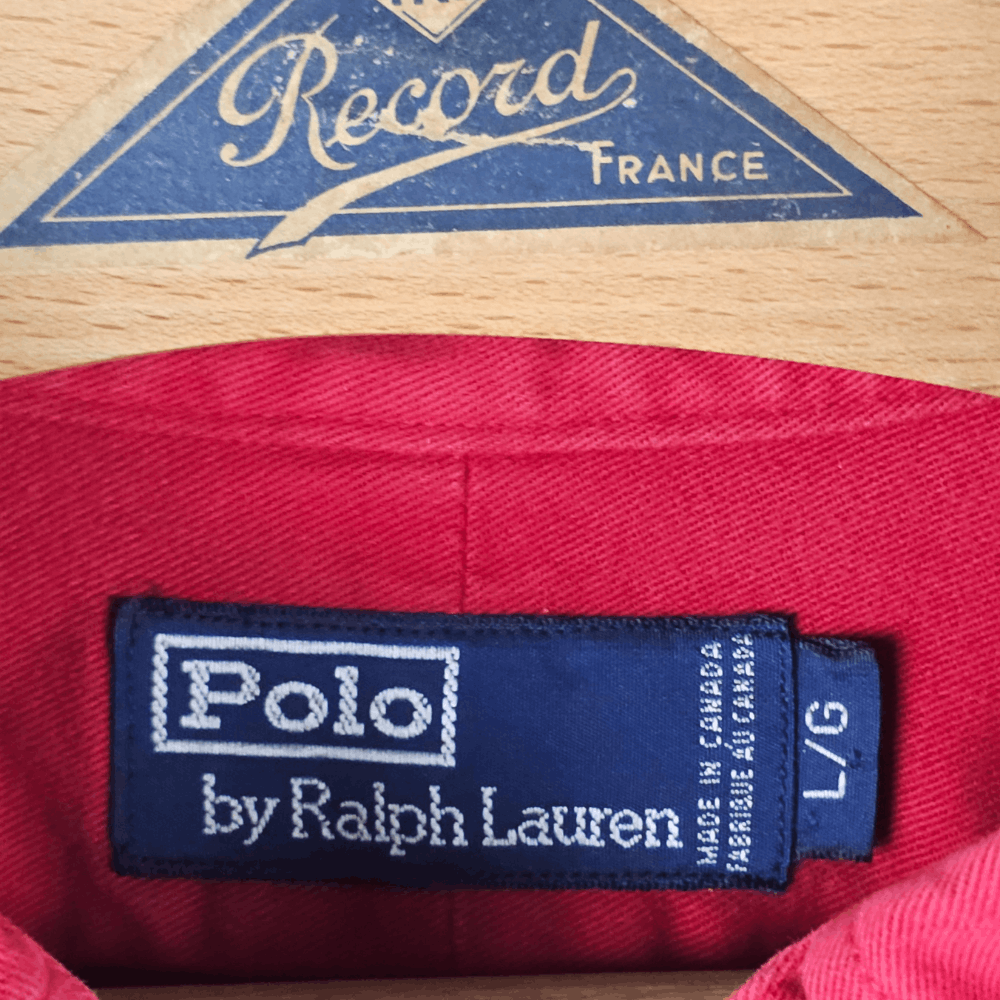 Polo Ralph Lauren Made in Canada 90s PRL Brushed Crimson Twill Shirt L Size US L / EU 52-54 / 3 - 5 Thumbnail