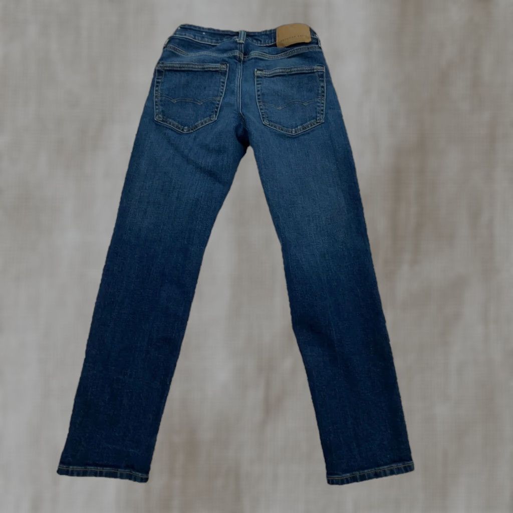 American Eagle Outfitters American Eagle Jeans Men Athletic Fit Dark Wash Blue 26x28 5-Pocket Denim Jeans Mens Athletic Fit 26 waist Regular Rise Mid Distressed No Vintage No Size US 26 / EU 42 - 1 Thumbnail