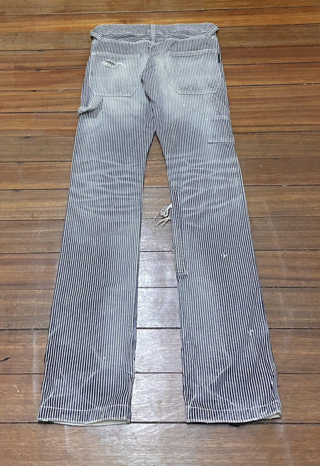 Japanese Brand × Vintage Rare Design Vintage Brand Francist Morks Hickory Pants 1990s Size US 30 / EU 46 - 2 Thumbnail
