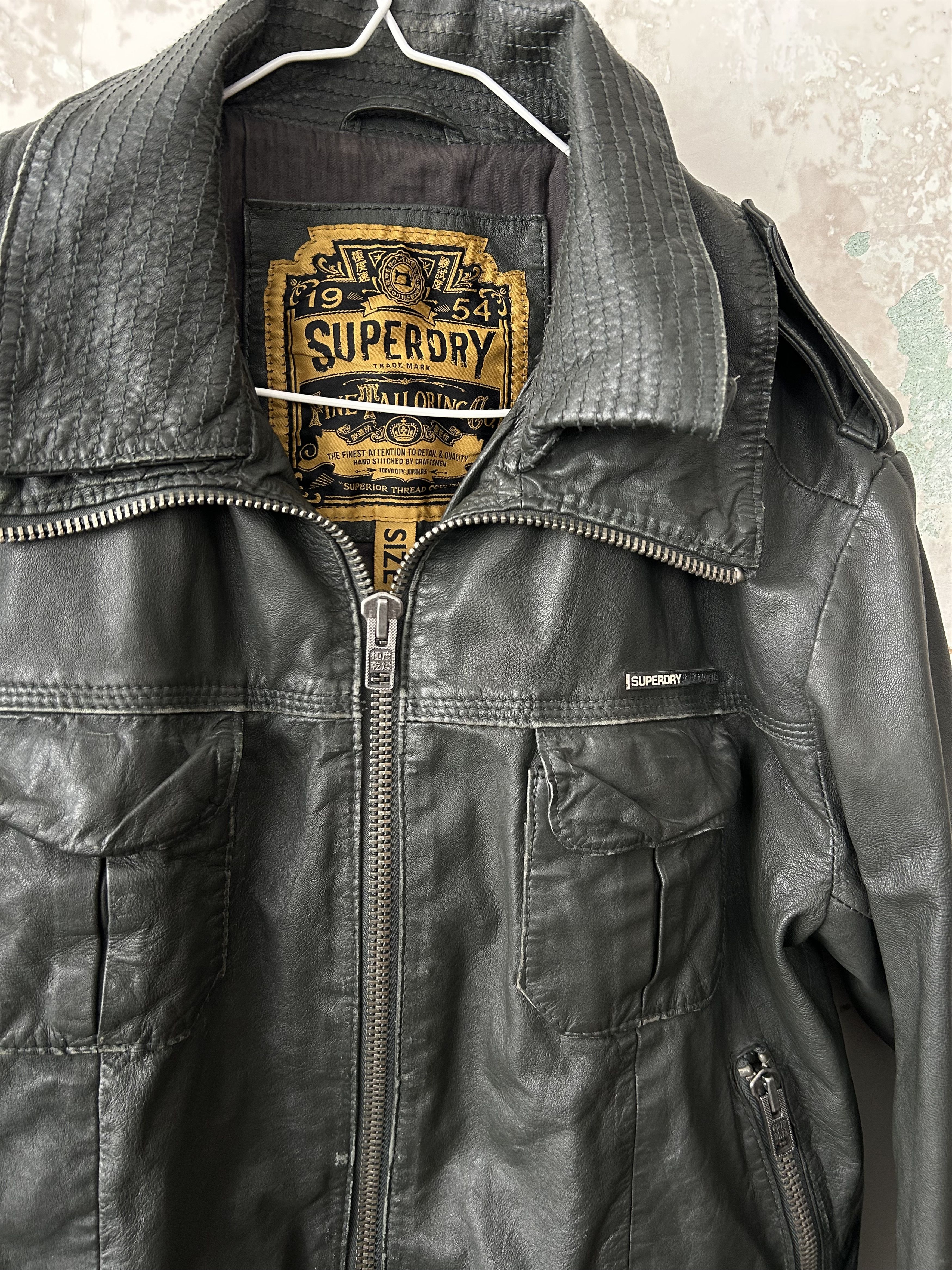 Superdry Superdry Vintage Leather Jacket Size XL Size US XL / EU 56 / 4 - 2 Thumbnail
