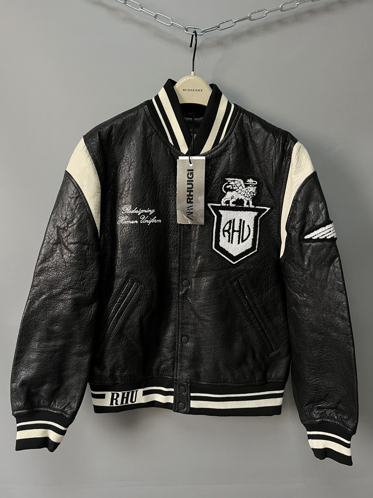 Rhude × Zara Rhude x Zara Rhuigi Leather Varsity Bomber Jacket NEW Size US M / EU 48-50 / 2 - 7 Thumbnail