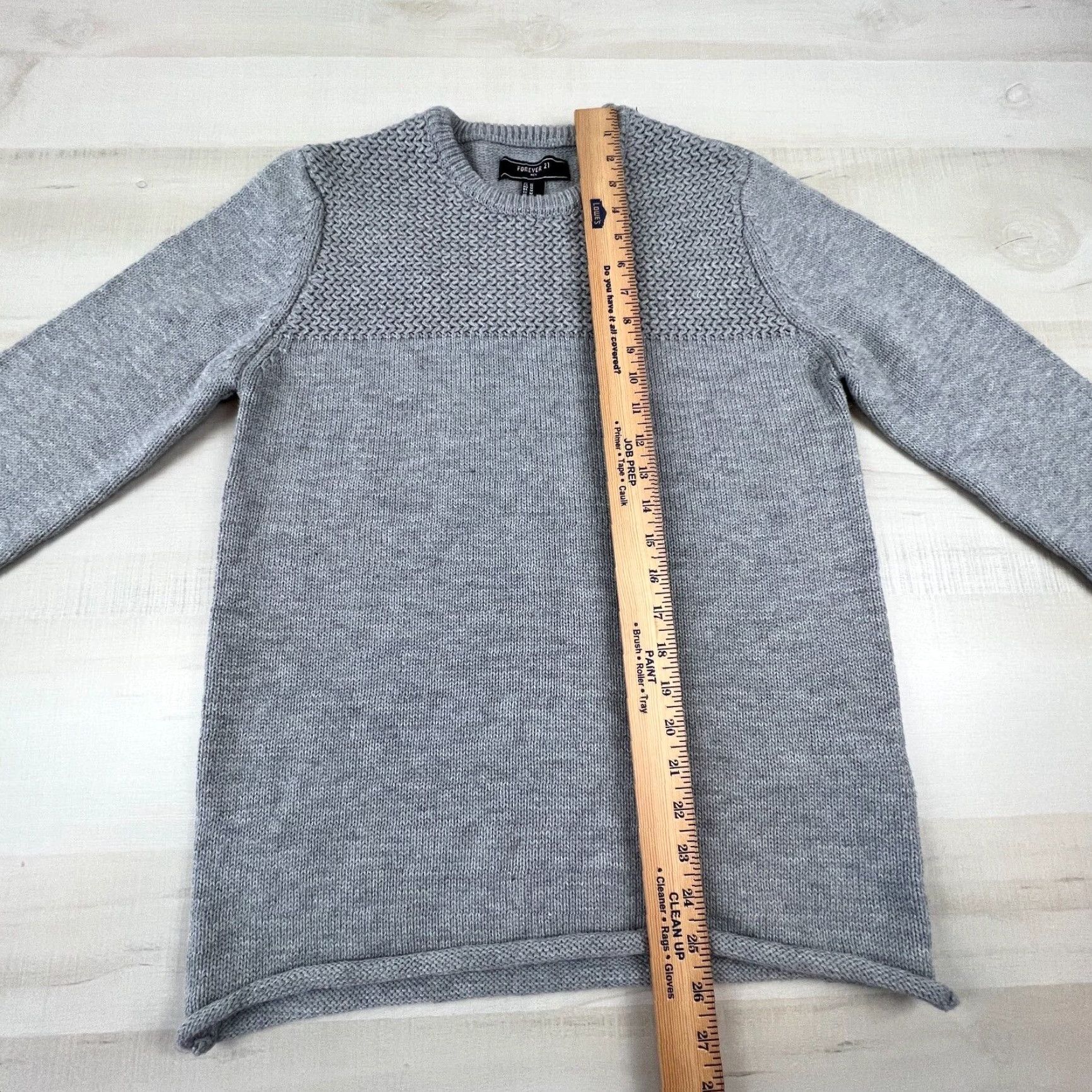 Forever 21 FOREVER 21 Mens Sweater Pullover Crew Neck Gray Medium Knit Long Sleeve Casual Workwear Classic Pattern Solid Size US M / EU 48-50 / 2 - 5 Thumbnail