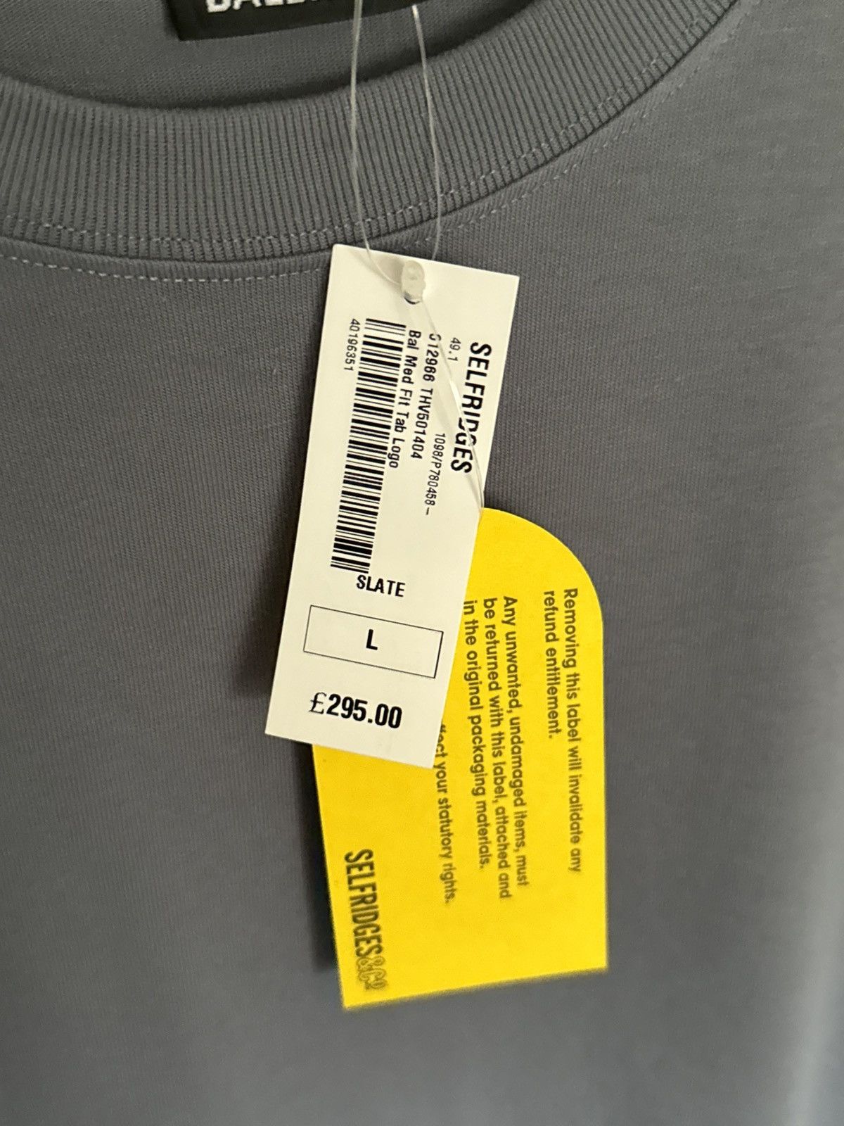 Balenciaga Balenciaga Logo Tab T-shirt Size US L / EU 52-54 / 3 - 5 Thumbnail
