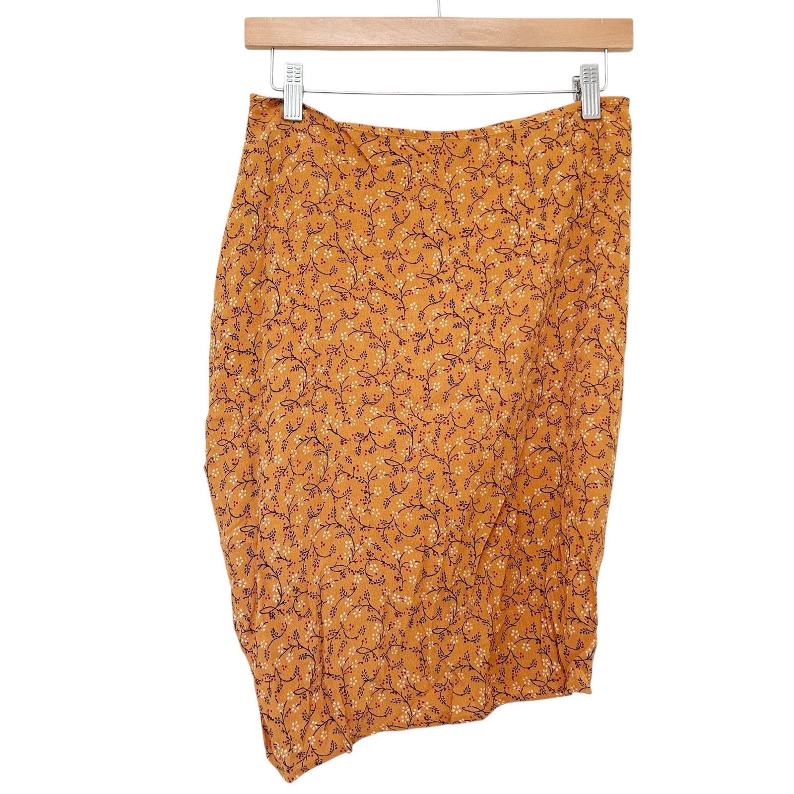 Veronica Beard Veronica Beard Spencer Yellow Ditsy Floral Ruched Skirt Sz 8 Size 30" / US 8 / IT 44 - 4 Thumbnail