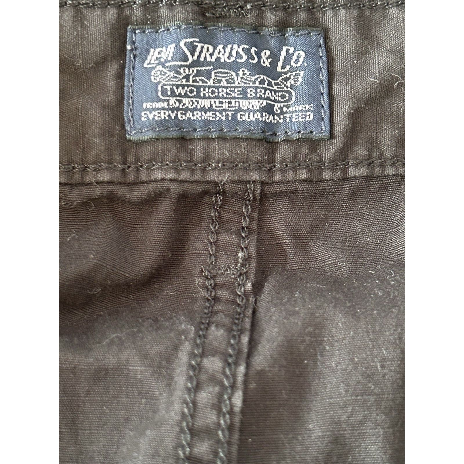 Levi's Levi's Cargo Shorts Men Black 42 High Rise Zip Closure Flat Front Knit Cotton Pockets Casual Summer Logo Vintage No Size US 42 / EU 58 - 4 Thumbnail