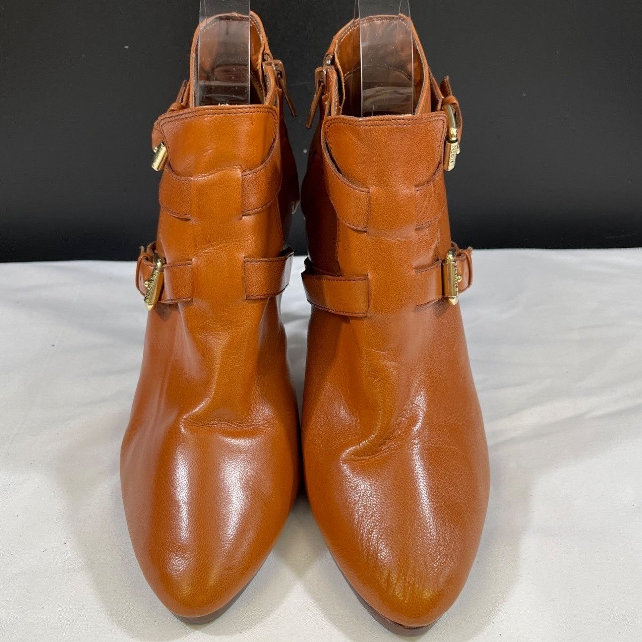 Lauren Ralph Lauren Lauren Ralph Lauren Lorelei Women's Brown Shoes/Heeled Boots Size US 8.5 / IT 38.5 - 2 Thumbnail
