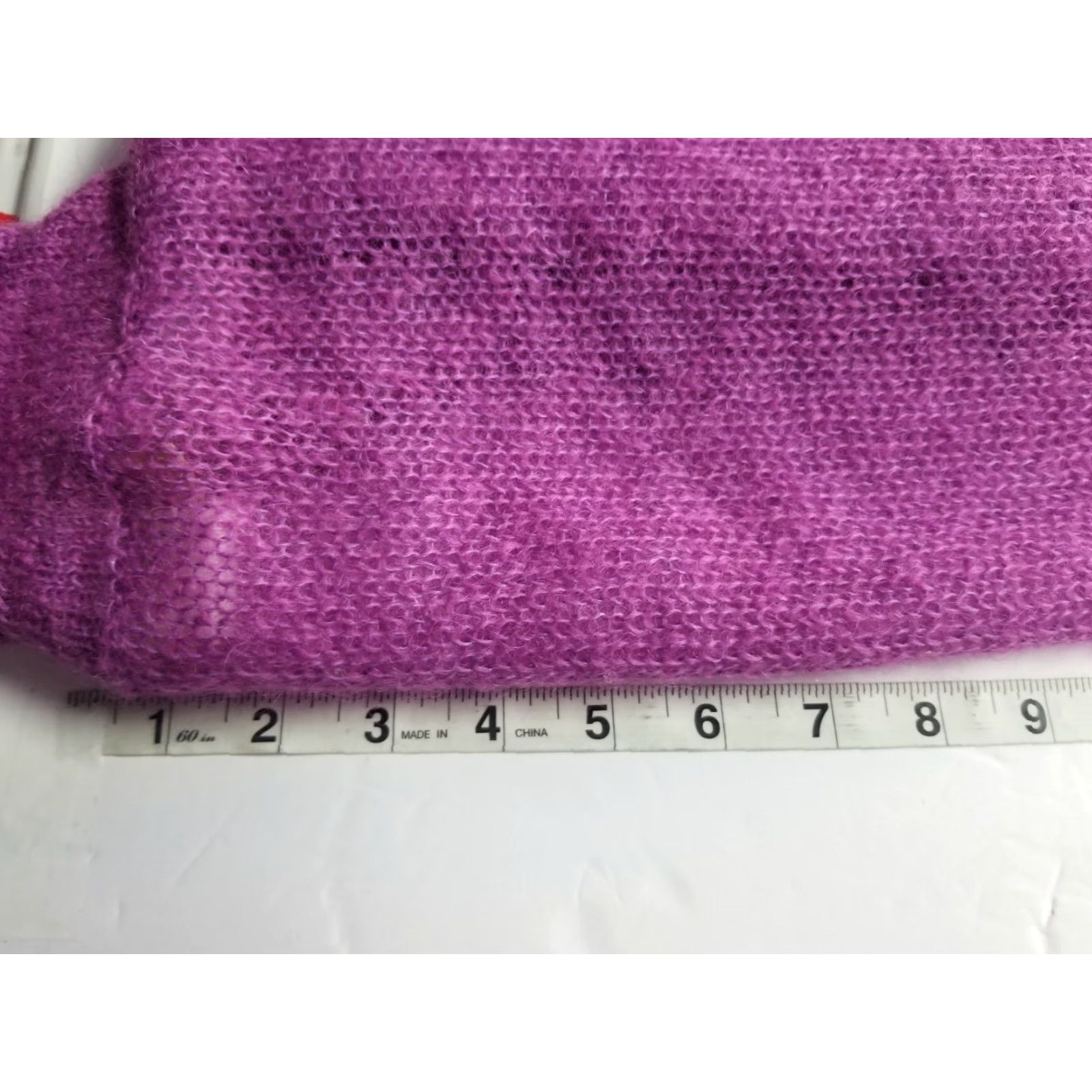 Nordstrom VINTAGE Nordstrom Mohair Crochet Poncho Shawl One Size Purple Italy Women Shawl/Wrap Knit Mohair Size ONE SIZE - 3 Thumbnail