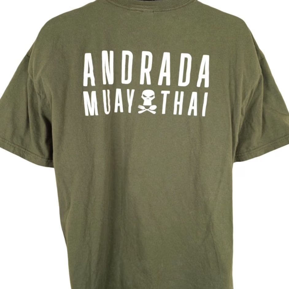 Gildan Gildan Andrada Muay Thai T-Shirt Mens 2XL Green Thai Boxing Martial Arts Sports Shirt Mens Size US XXL / EU 58 / 5 - 4 Thumbnail
