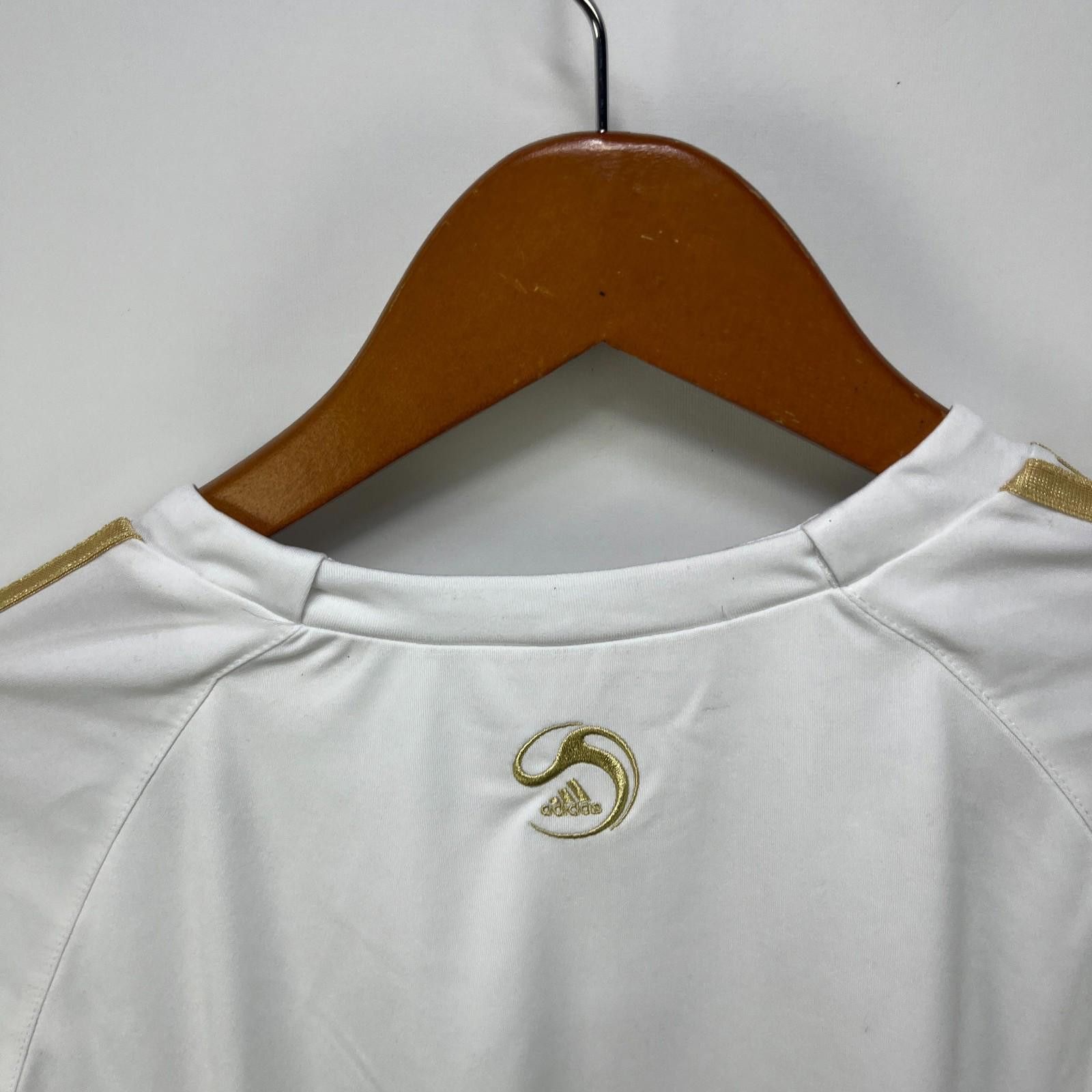 Adidas Vintage Adidas Training Jersey White Gold Soccer Shirt XL Size ONE SIZE - 10 Thumbnail