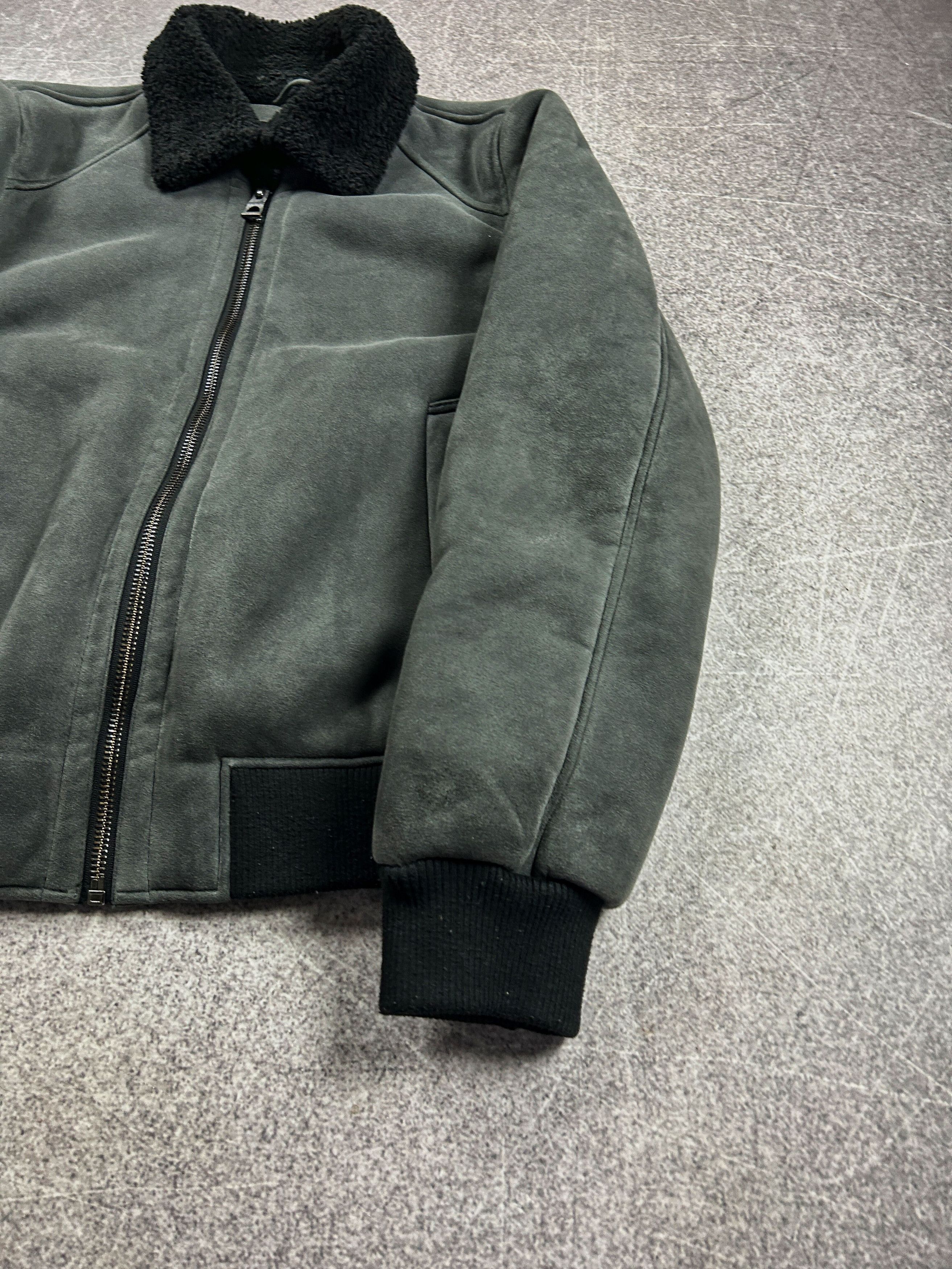 Guess Vintage Suede Bomber Jacket Sherpa Collar Minimalist Size US M / EU 48-50 / 2 - 4 Thumbnail
