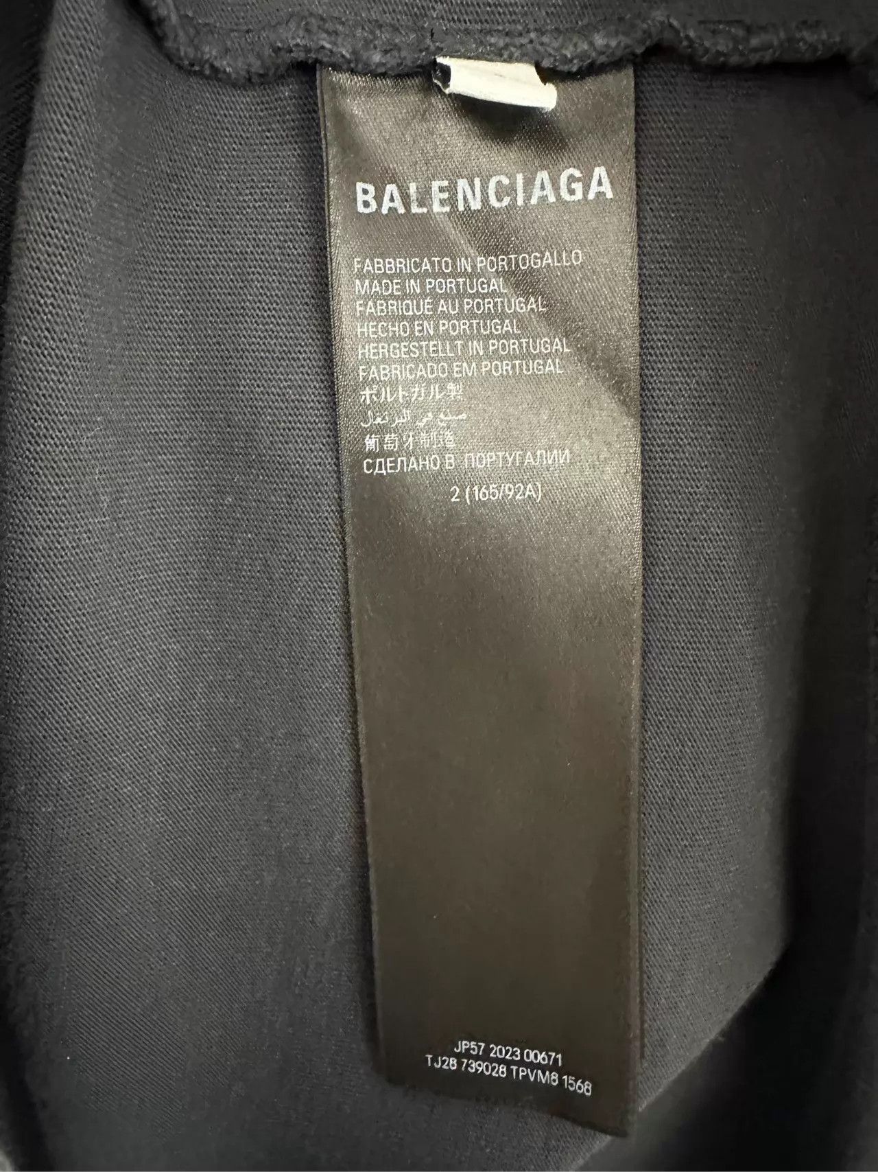 Balenciaga Balenciaga Distressed Printed Logo S/S Tee Size 2 Size XS / US 0-2 / IT 36-38 - 4 Thumbnail