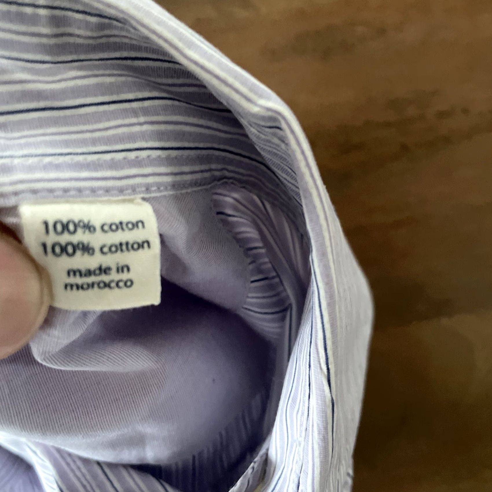Hartford Hartford Button-Up Shirt Men's Small Striped Purple Cotton Long Sleeve Lightweight Casual Workwear Shirt Size US S / EU 44-46 / 1 - 5 Thumbnail