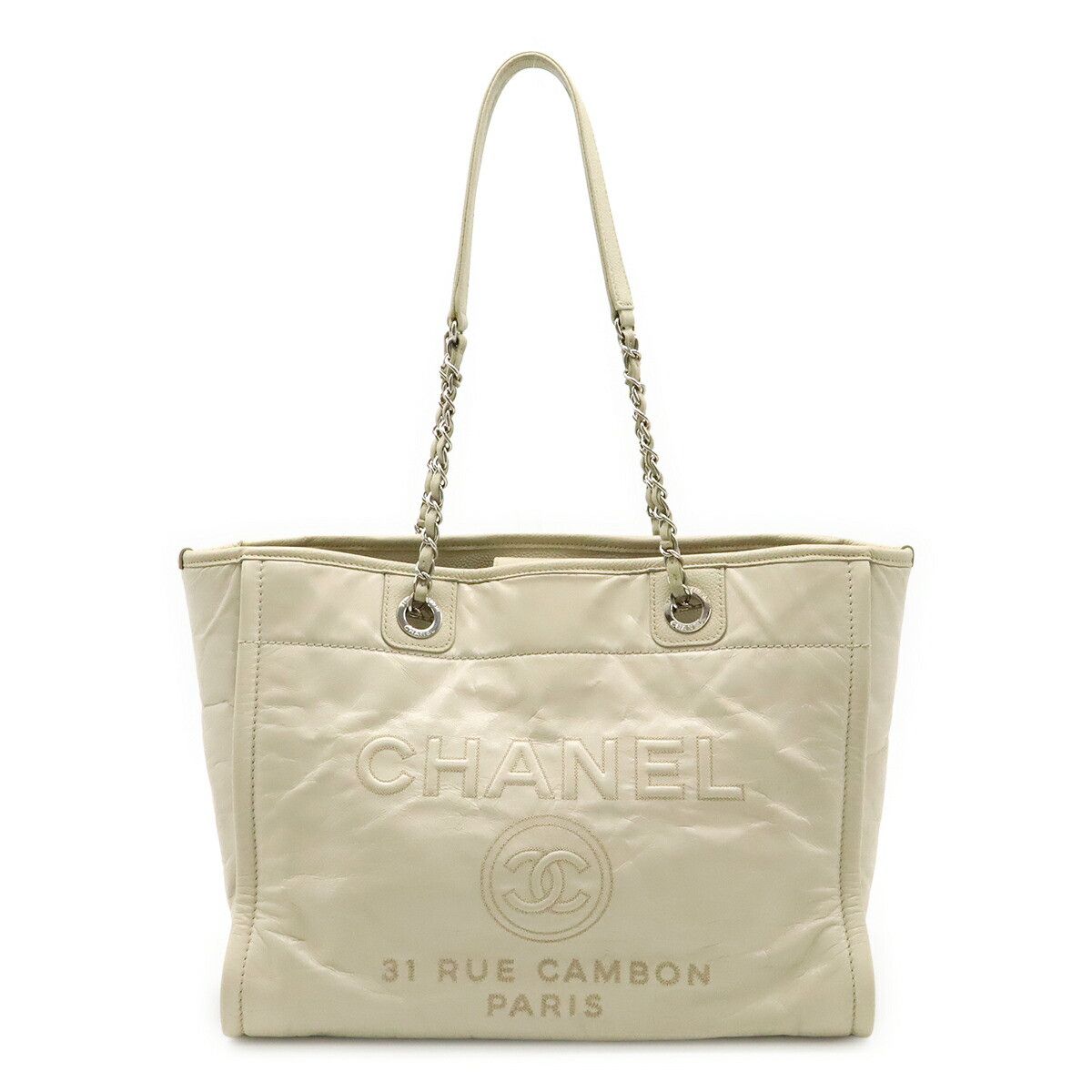 Chanel Chanel Chanel Deauville Leather Tote Bag Leather Shoulder Bag A93257 DUTY FREE for USA Size ONE SIZE - 1 Thumbnail