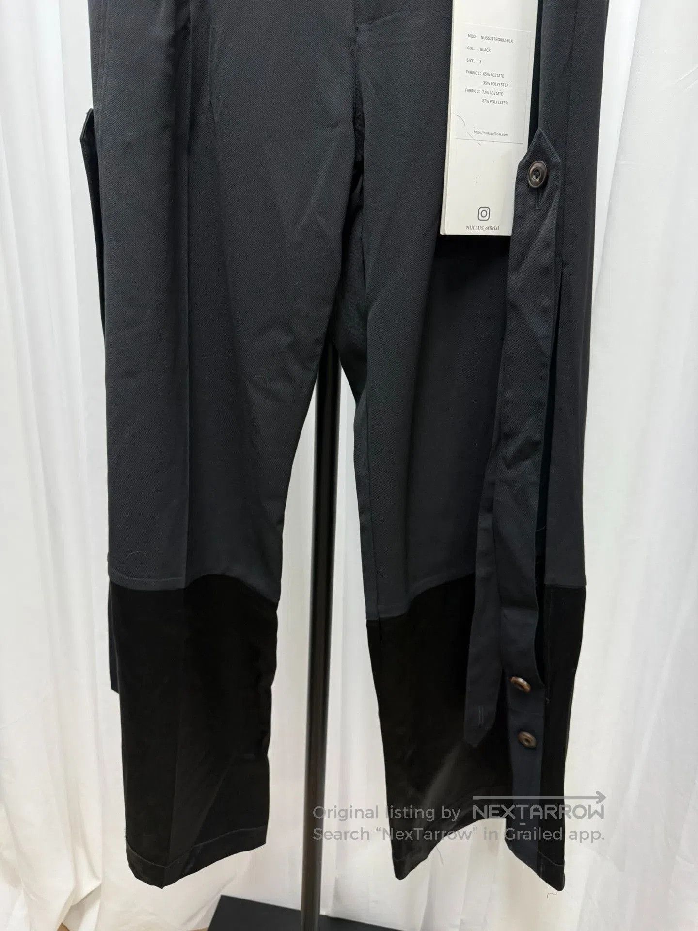 Vintage Nullus Strap Spliced Suit Pants. Size US 32 / EU 48 - 3 Thumbnail