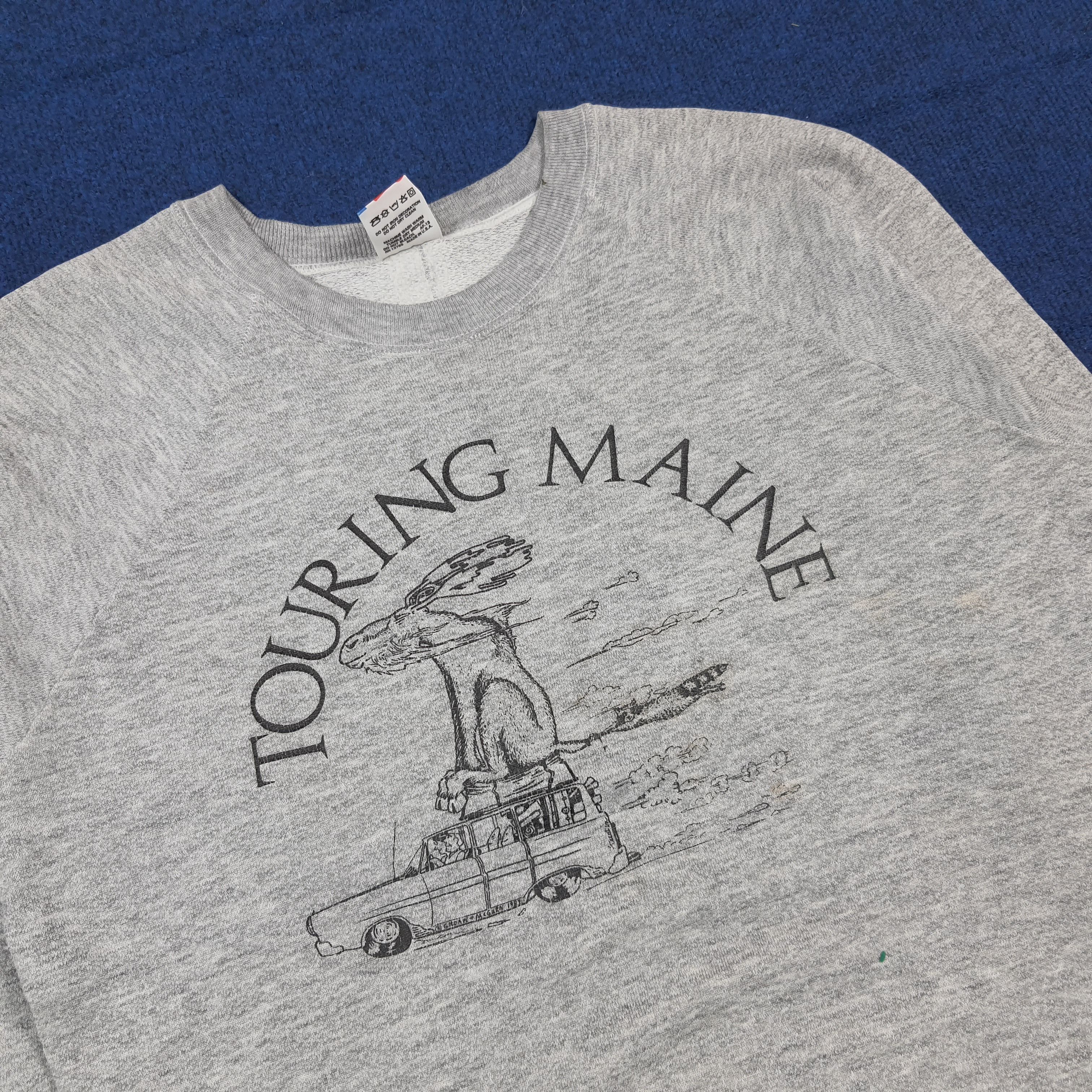 Fruit Of The Loom Vintage 90s Touring Maine Moose Sweatshirt C291N26 Size US M / EU 48-50 / 2 - 2 Thumbnail