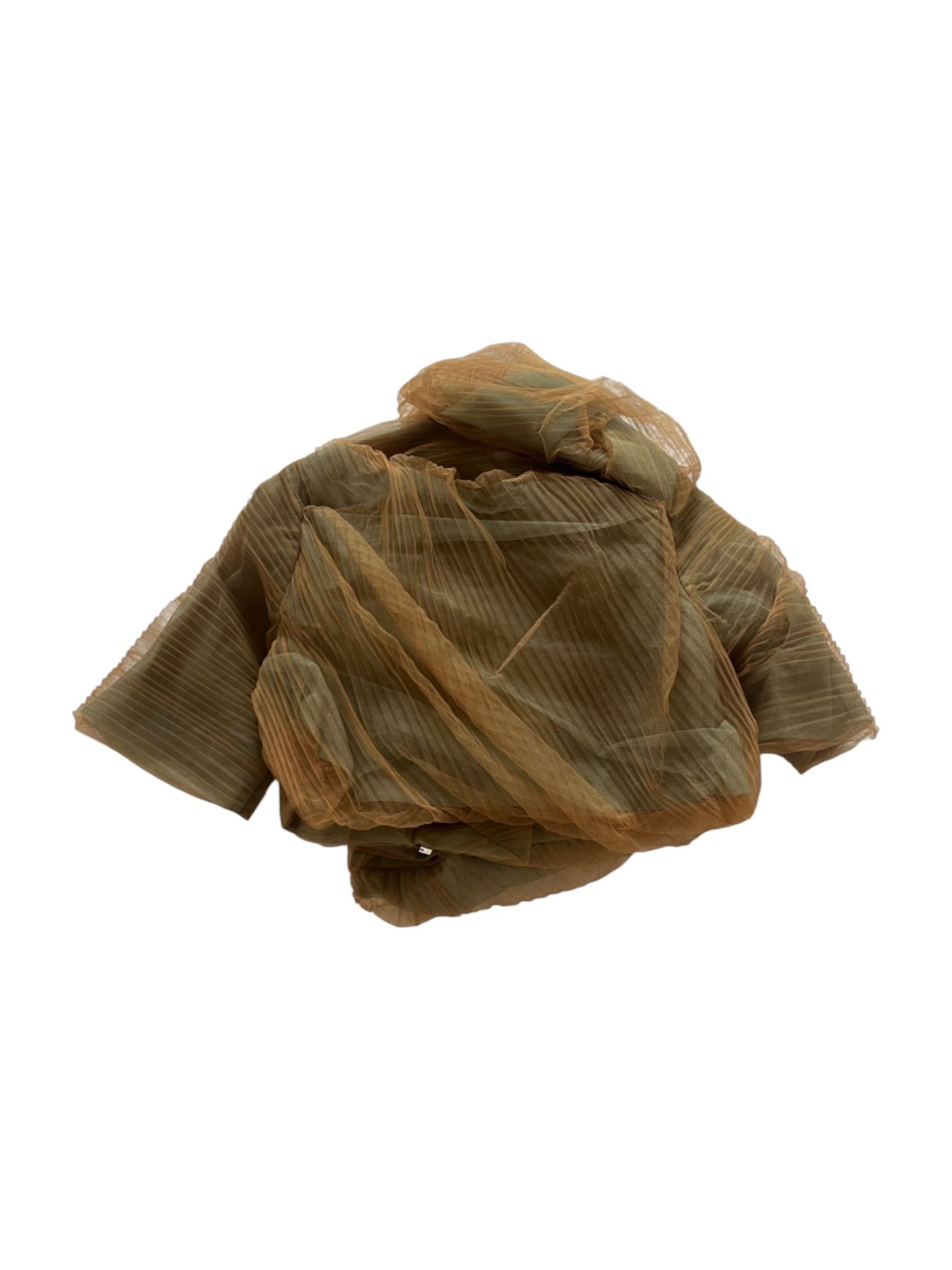 Rick Owens Rick Owens brown "Dirt" bolero tulle jacket SS18 Size S / US 4 / IT 40 - 2 Thumbnail