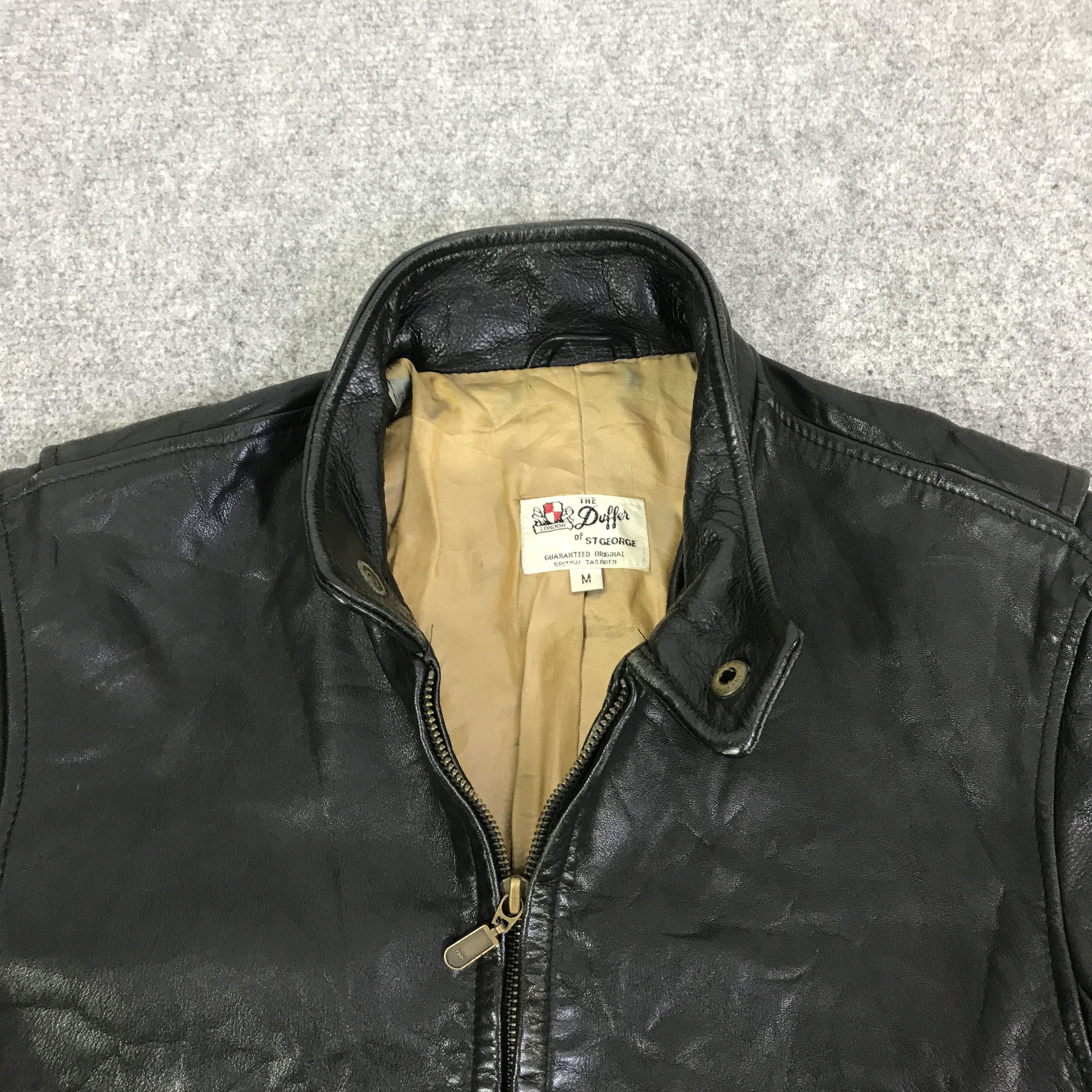 The Duffer of St.George THE DUFFER OF ST.GEORGE BIKER LEATHER JACKET K80B12 Size US M / EU 48-50 / 2 - 8 Thumbnail