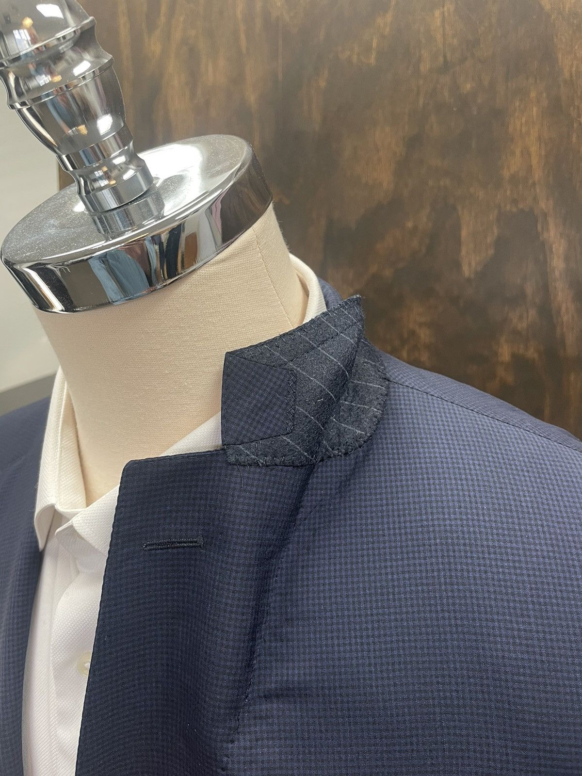 Ermenegildo Zegna Trofeo 600 Micro Check Jacket Size 46L - 3 Thumbnail
