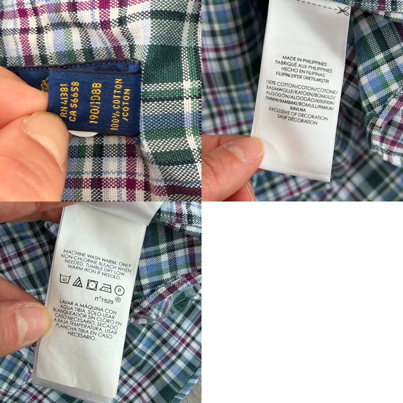 Polo Ralph Lauren VINTAGE Polo Ralph Lauren OCBD Shirt in Multi Plaid Men 2XL Pocket Flesh Pony NWT 48 Size US XXL / EU 58 / 5 - 8 Thumbnail