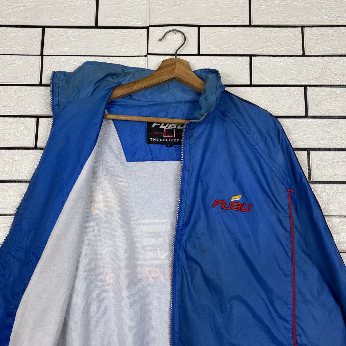 Fubu 📌Vintage Light Zipper Jacket Fubu Big Logo Embroidery Size US L / EU 52-54 / 3 - 15 Thumbnail