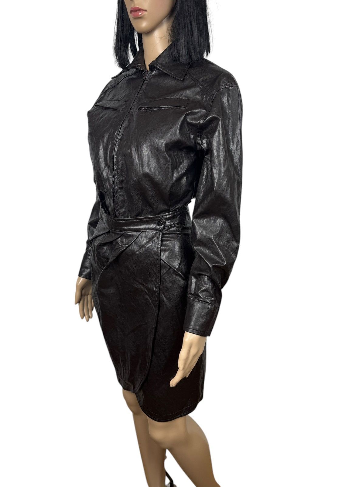 ba&sh Ba&sh Robe Sophia Marron Dress Viscose Collared size 0 XS Size XS / US 0-2 / IT 36-38 - 5 Thumbnail