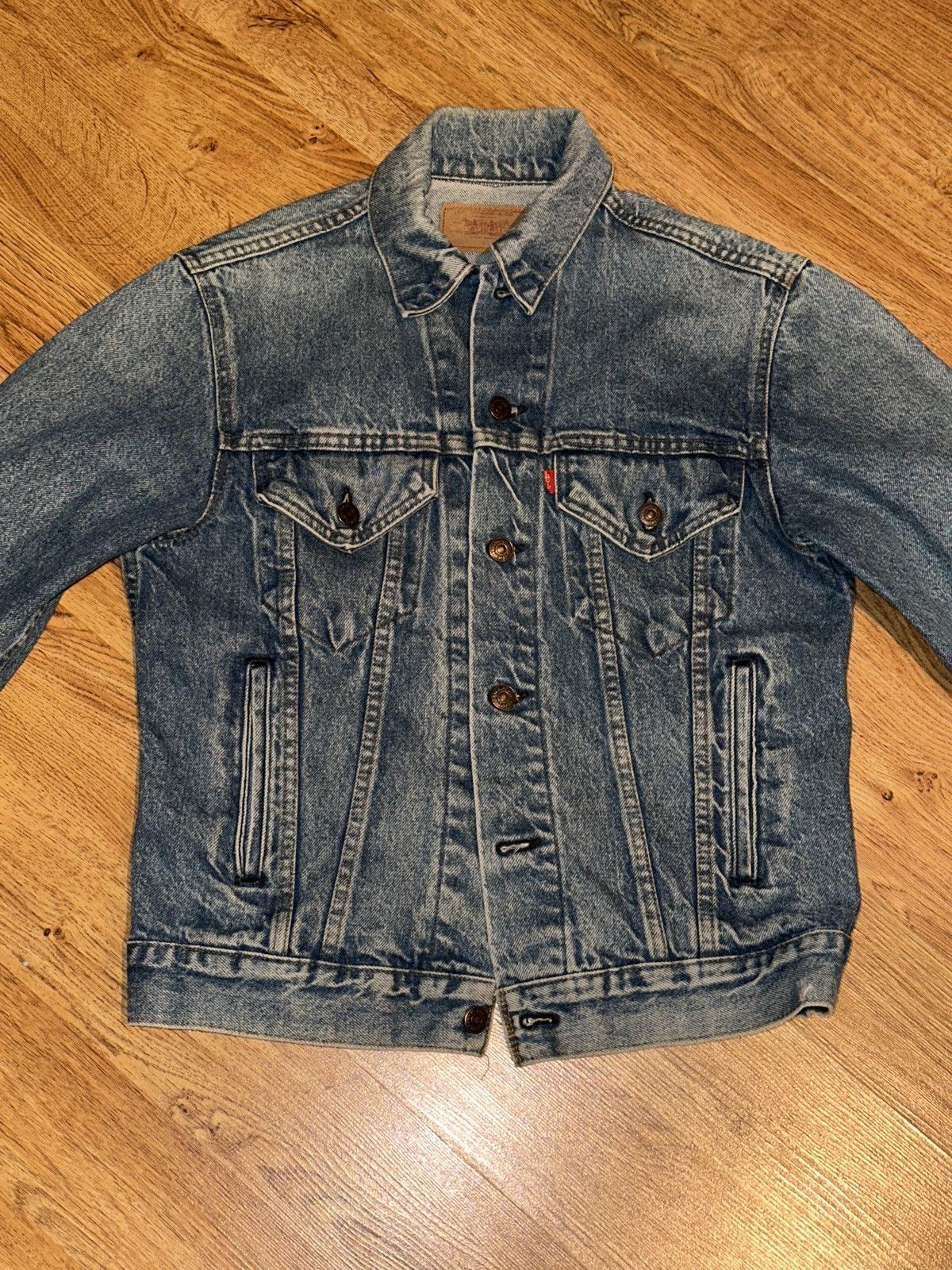 Levi's Vintage Clothing × Vintage Vtg 80s 90s Levi’s Strauss Faded Trucker Jean Jacket READ Size US S / EU 44-46 / 1 - 1 Thumbnail