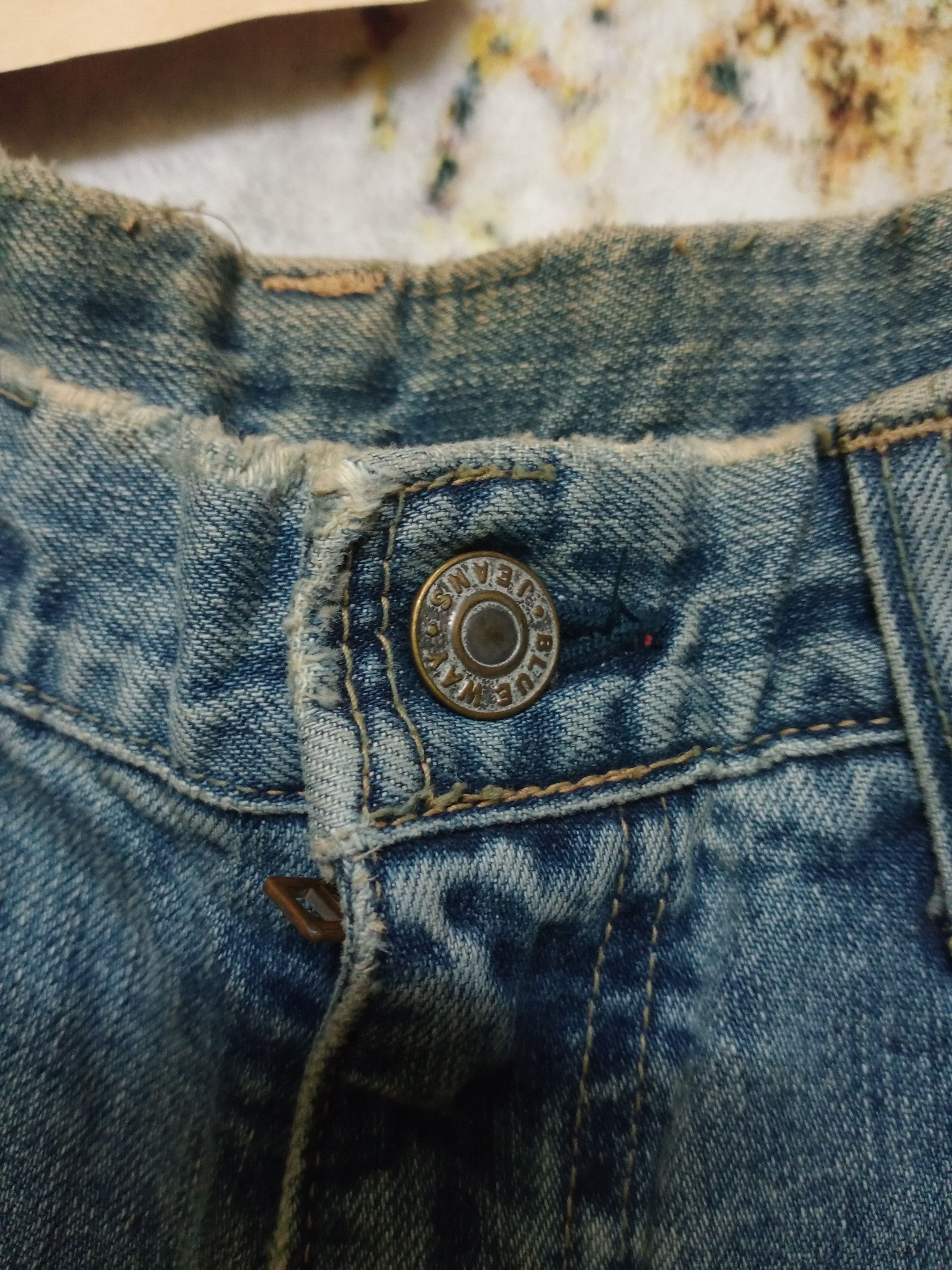 If Six Was Nine × Japanese Brand × Vintage Rare Vintage BlueWay Distressed Denim Pants Size 28" / US 6 / IT 42 - 9 Thumbnail