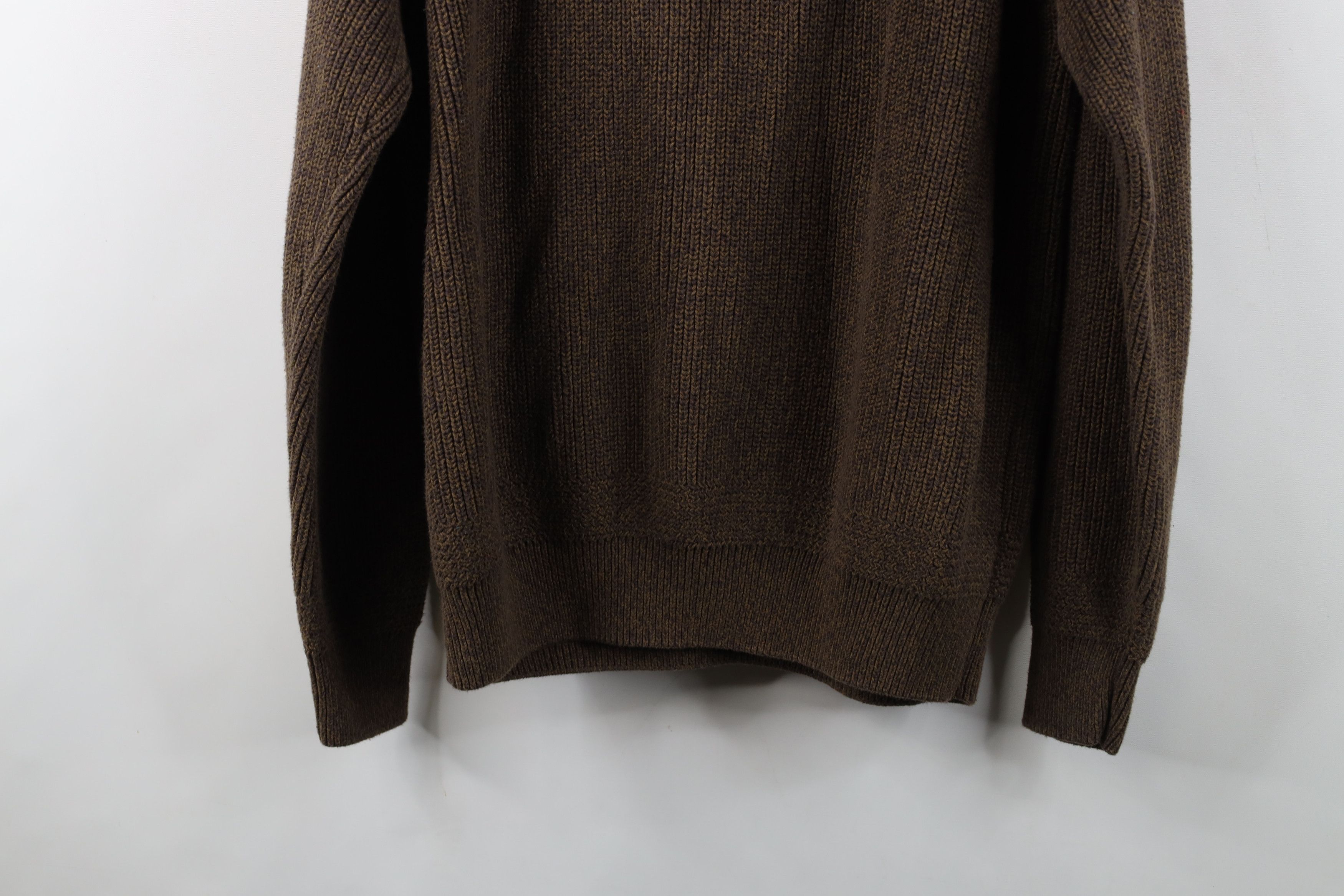 Cabelas Vintage Cabelas Cotton Ribbed Knit Henley Sweater Brown Size US XL / EU 56 / 4 - 12 Thumbnail