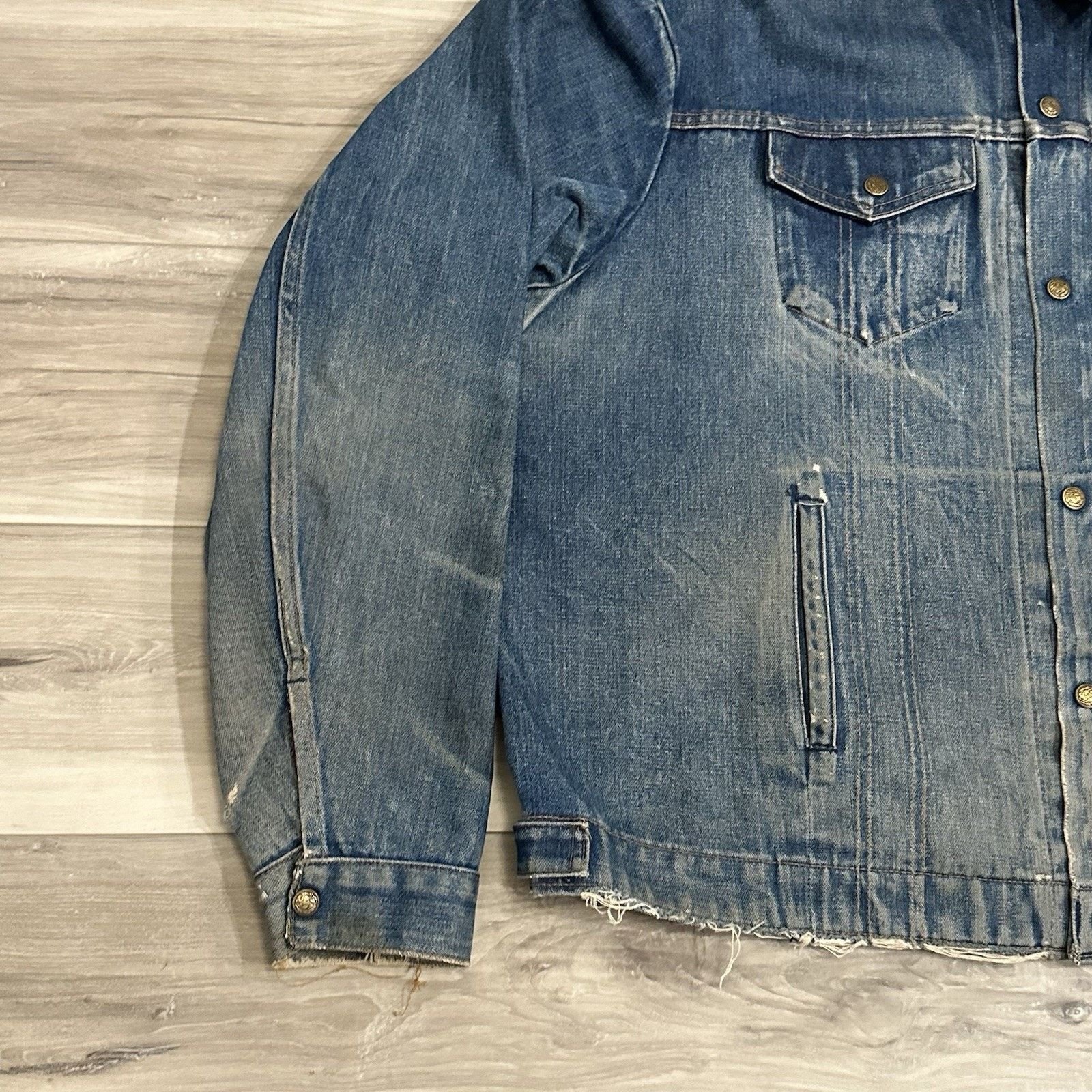 Saddlebred Vintage 70s Saddle King Western Denim Jacket Large Cowboy Size US L / EU 52-54 / 3 - 3 Thumbnail
