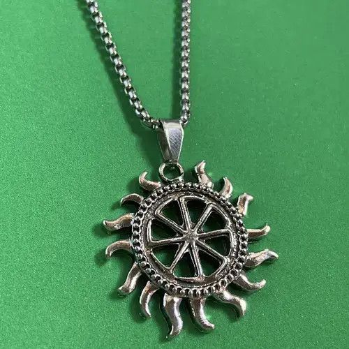 Jewelry Titanium Steel Sun Pendant Necklace for Men Women Size ONE SIZE - 2 Thumbnail
