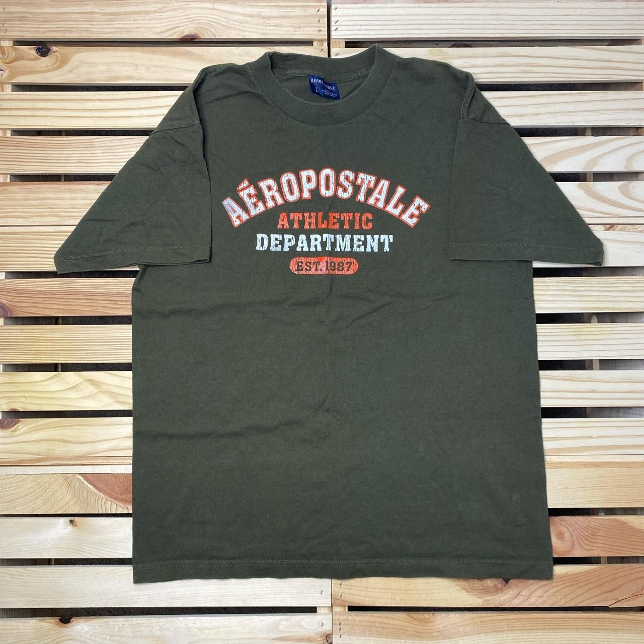 Aeropostale Vintage Aeropostale Athletic Dept. Green Tee Size Large Size US L / EU 52-54 / 3 - 1 Thumbnail