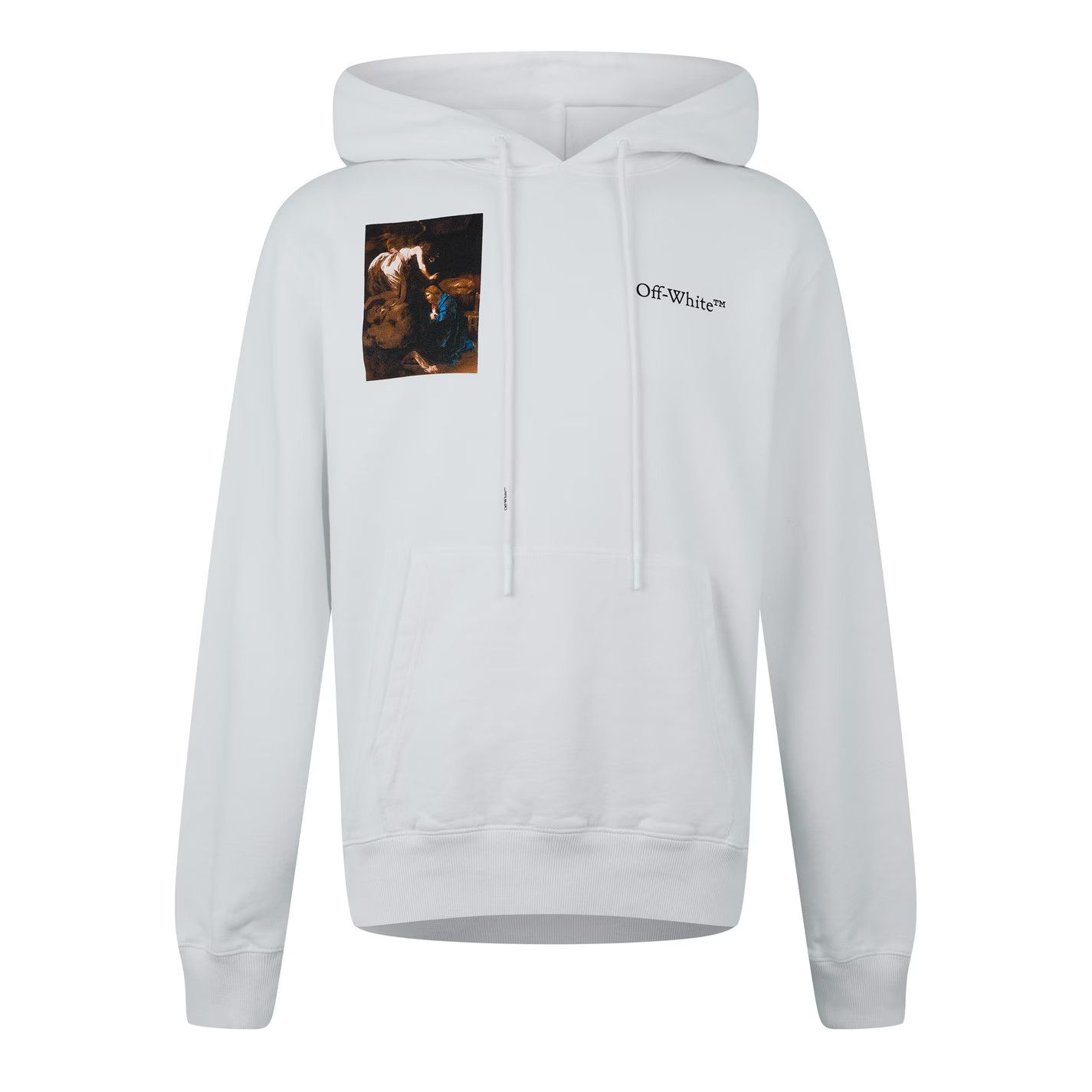Off-White o1g2r1mq0226 Lute Slim Pull Over Hoodie In White Size US XXS / EU 40 - 1 Thumbnail