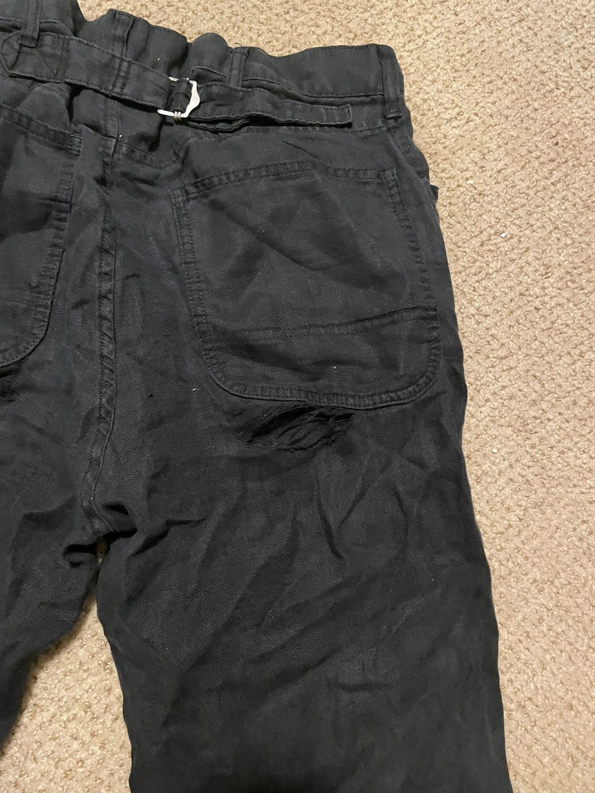 Comme des Garcons Homme AD 2009 Buckle-back Linen pants Size US 30 / EU 46 - 4 Thumbnail